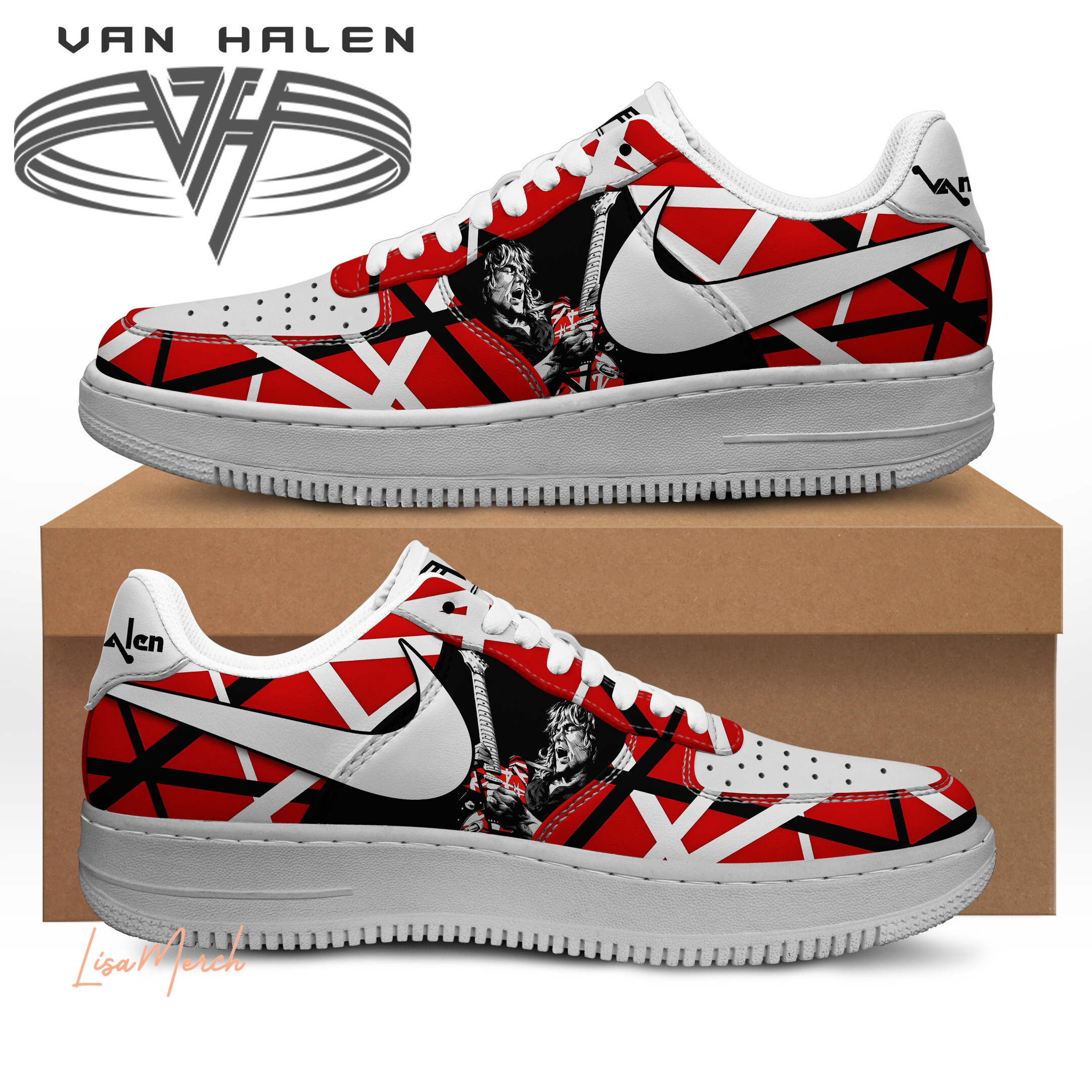 JWFancy Van Halen Air Low-Top Sneakers Shoes For Men And Women
