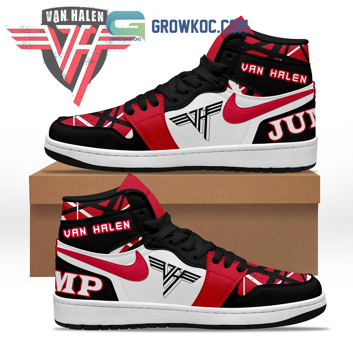 JWFancy Van Halen AJ1 High Sneakers Shoes For Men And Women