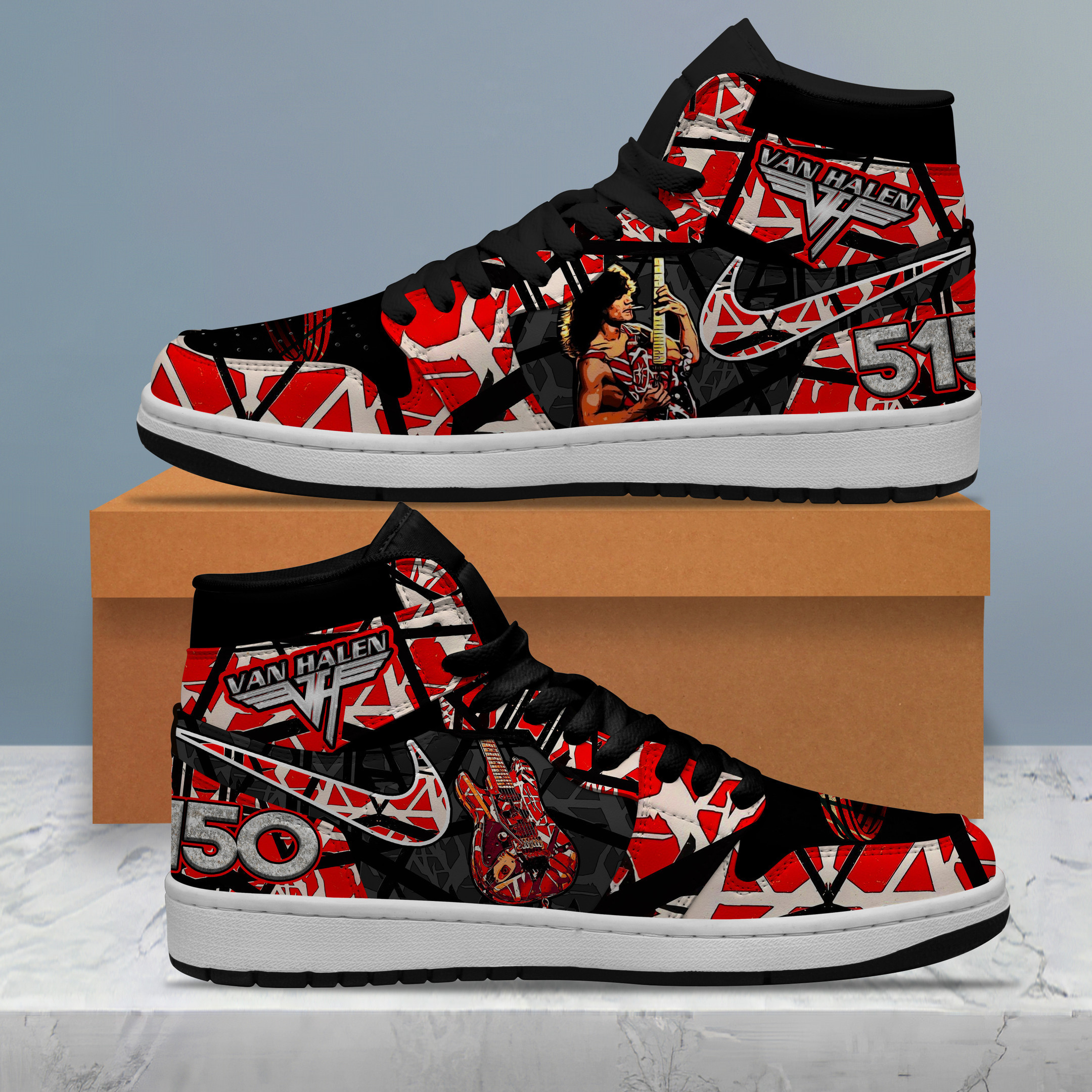 JWFancy Van Halen AJ1 High Sneakers Shoes For Men And Women