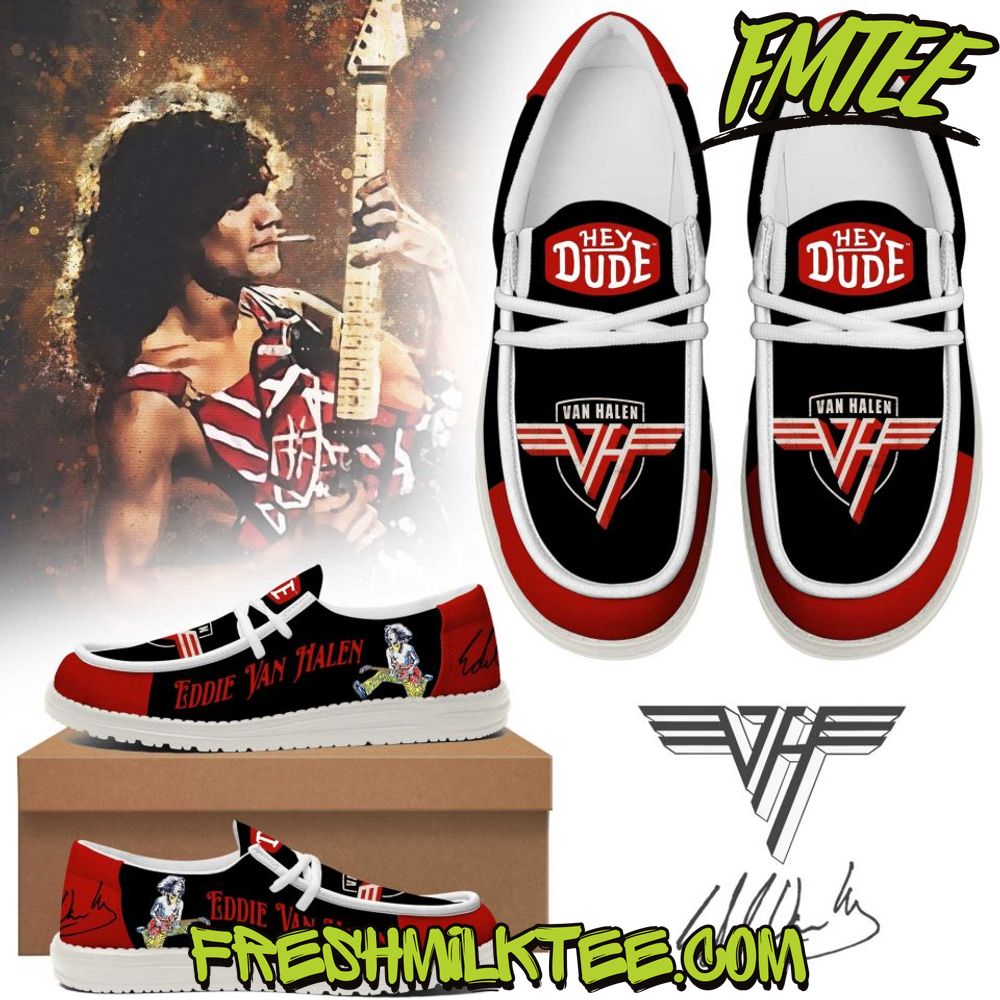 JWFancy Van Halen Hey Dude Shoes Wally Men's Lace Up Loafers Comfortable For Men And Women