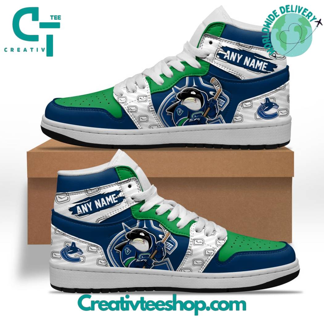 JWFancy Vancouver Canucks AJ1 High Sneakers Shoes For Men And Women