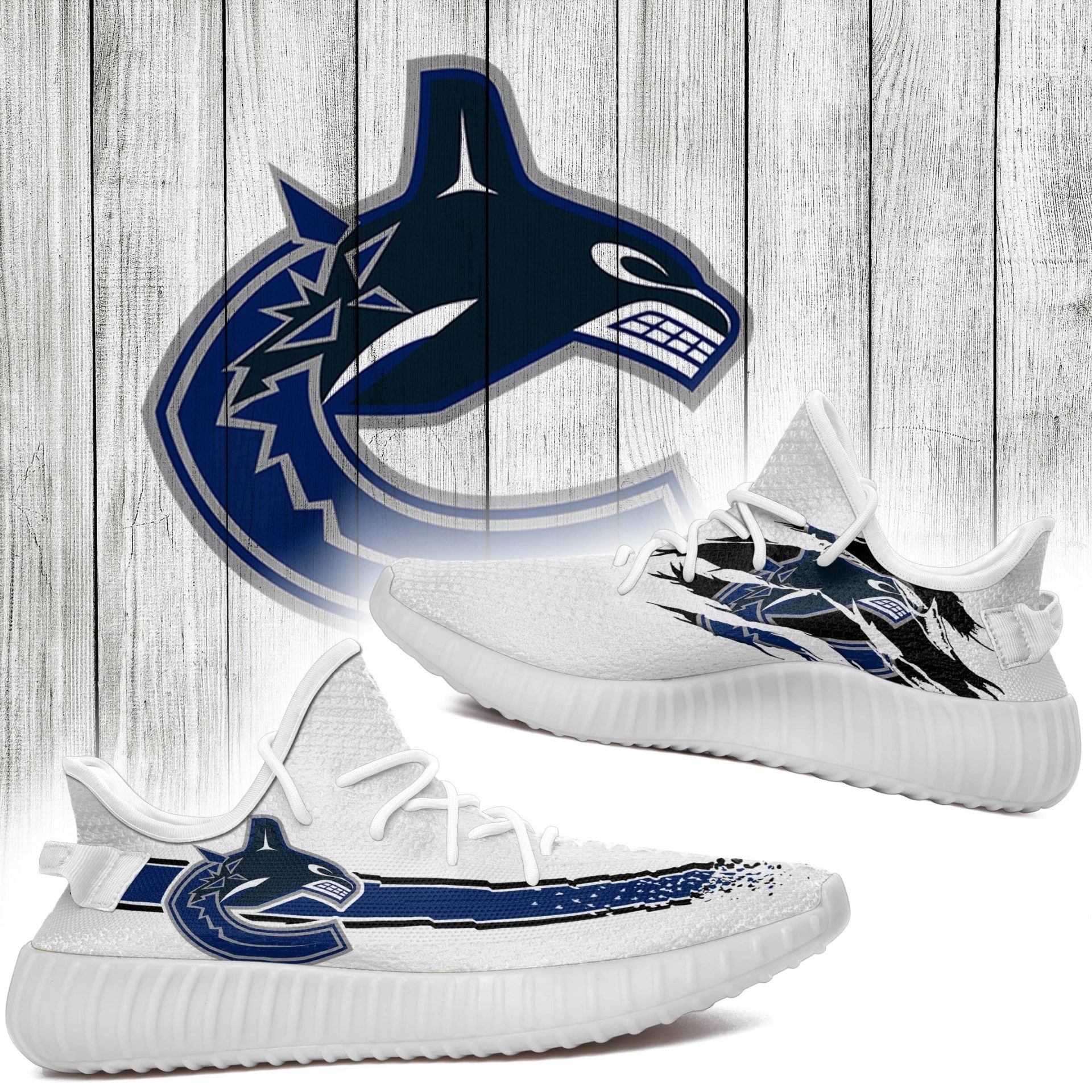 JWFancy Vancouver Canucks Yeezy Boost Shoes For Men And Women