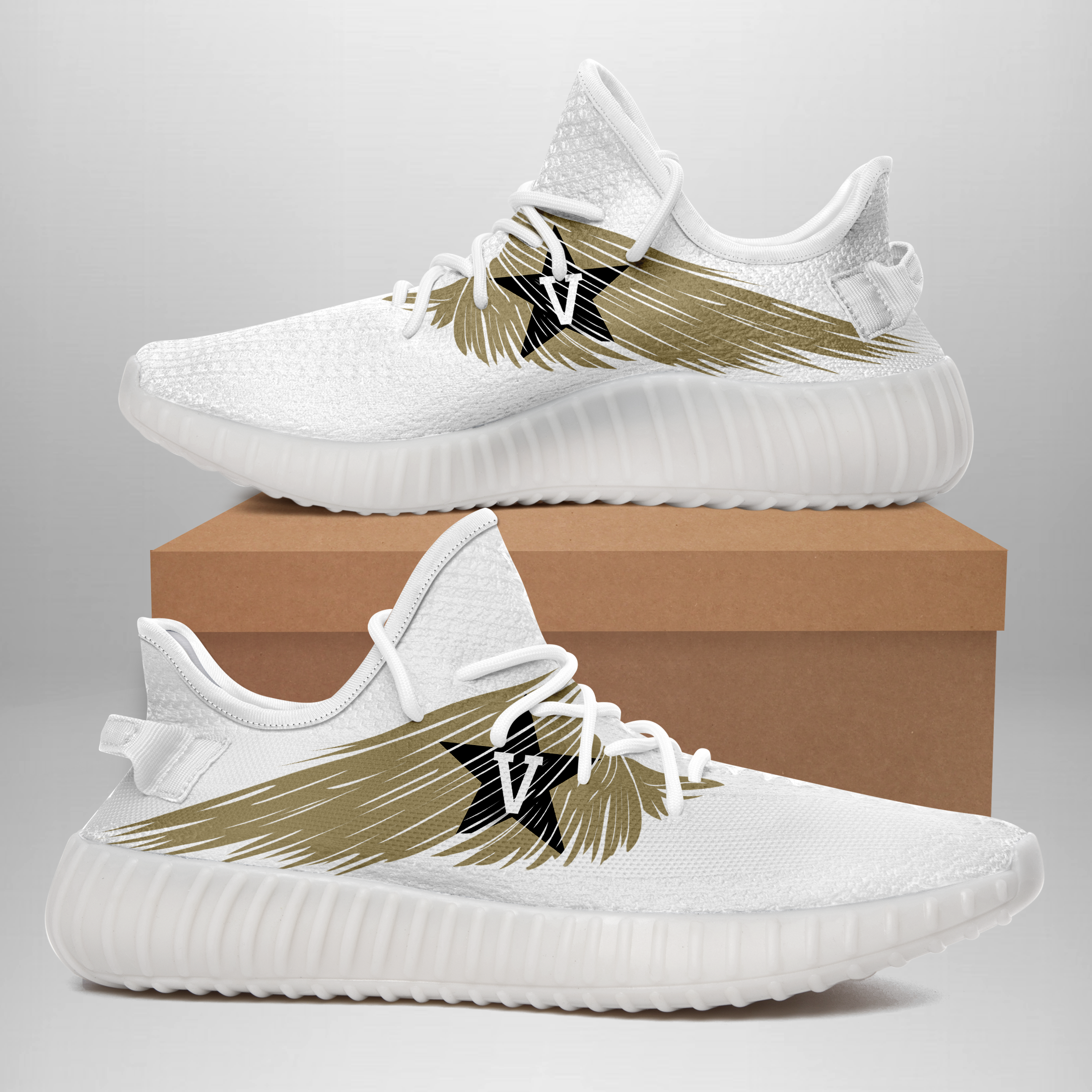 JWFancy Vanderbilt Commodores Yeezy Boost Shoes For Men And Women