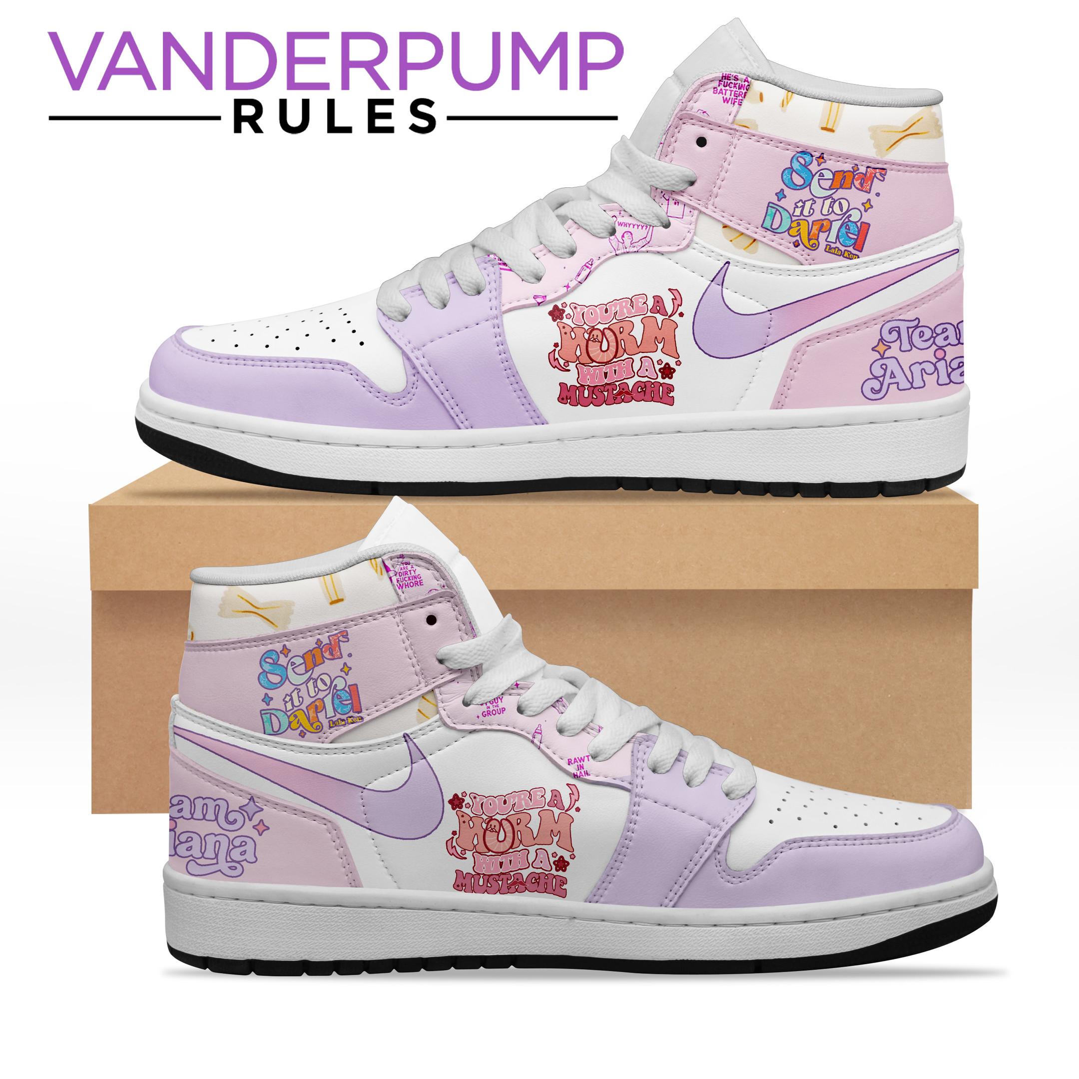 JWFancy Vanderpump Rules AJ1 High Sneakers Shoes For Men And Women