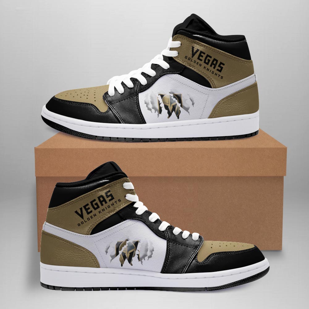 JWFancy Vegas Golden Knights AJ1 High Sneakers Shoes For Men And Women