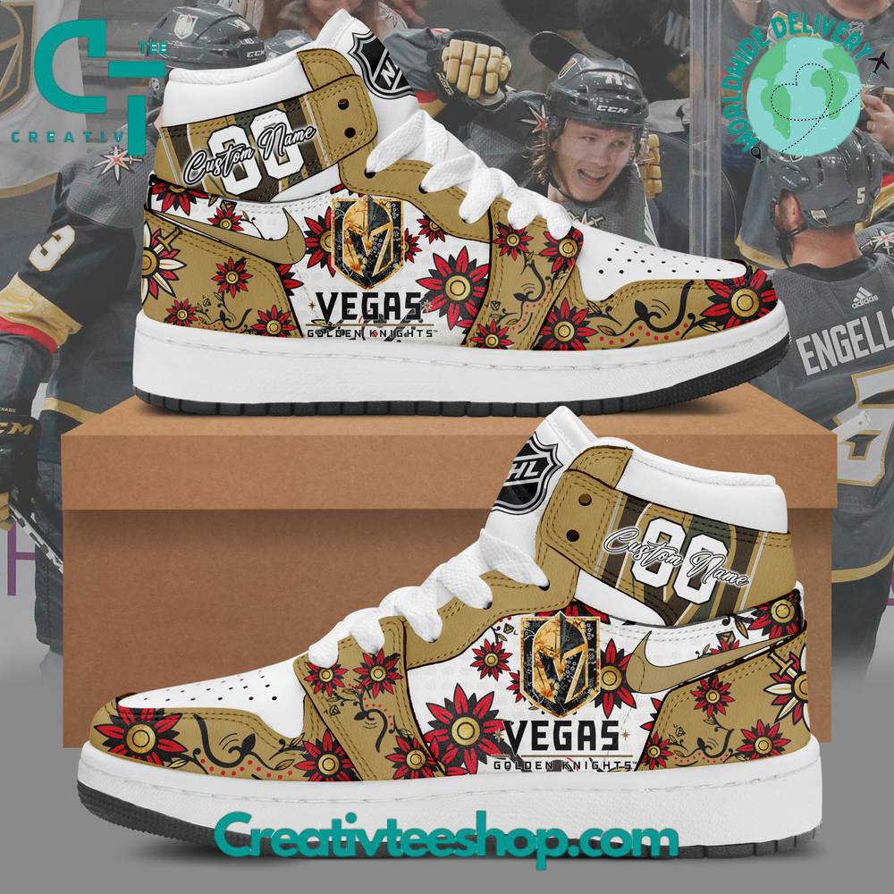 JWFancy Vegas Golden Knights AJ1 High Sneakers Shoes For Men And Women