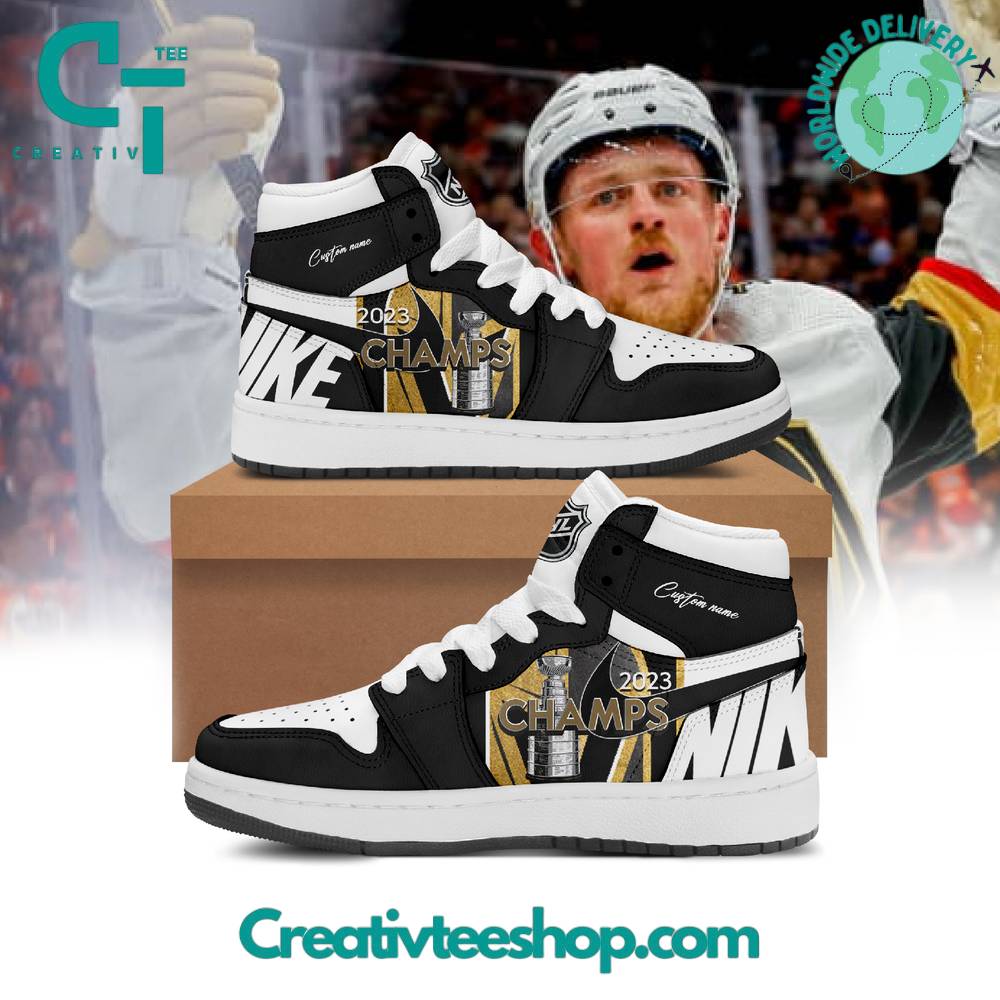 JWFancy Vegas Golden Knights AJ1 High Sneakers Shoes For Men And Women