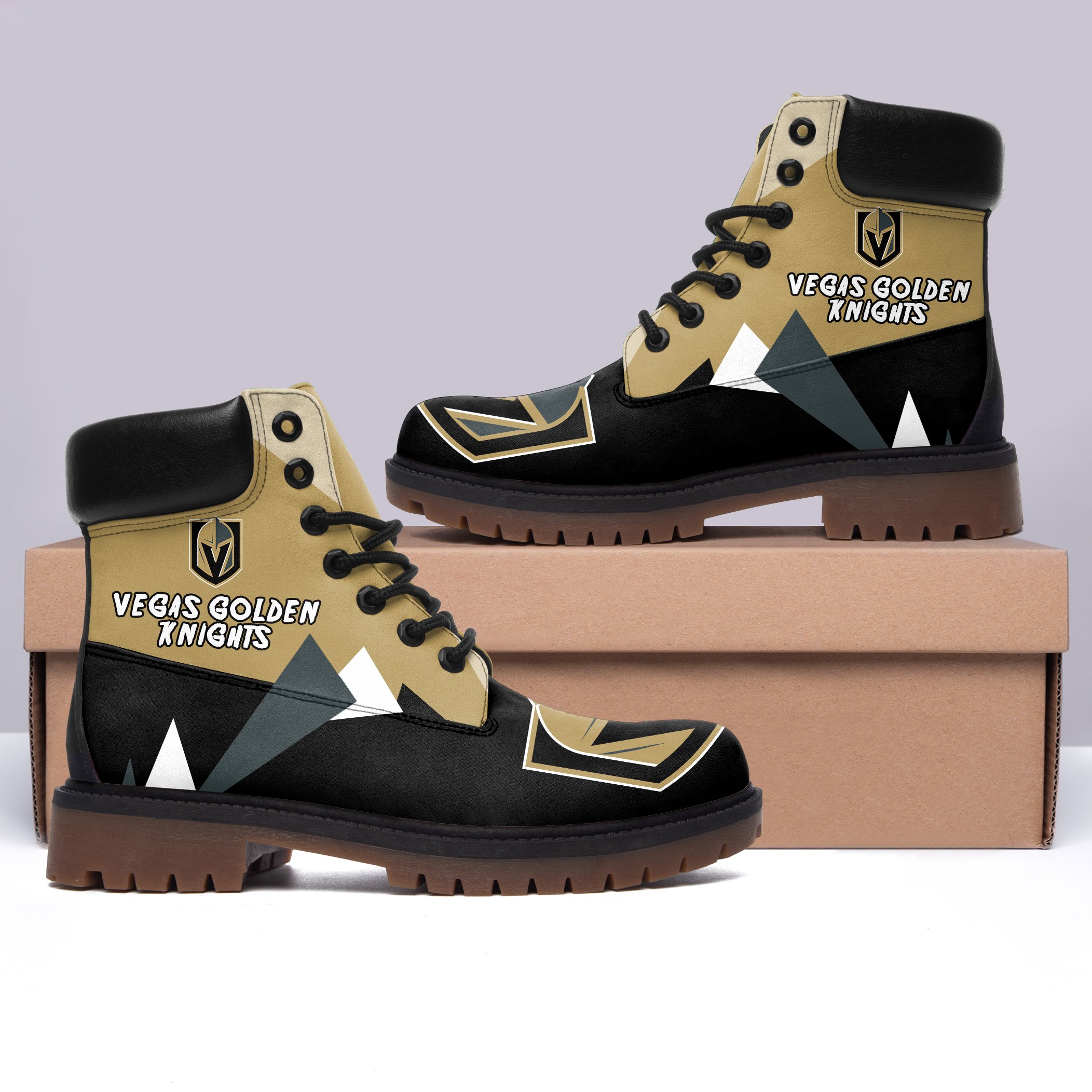 JWFancy Vegas Golden Knights Boots Shoes For Men And Women