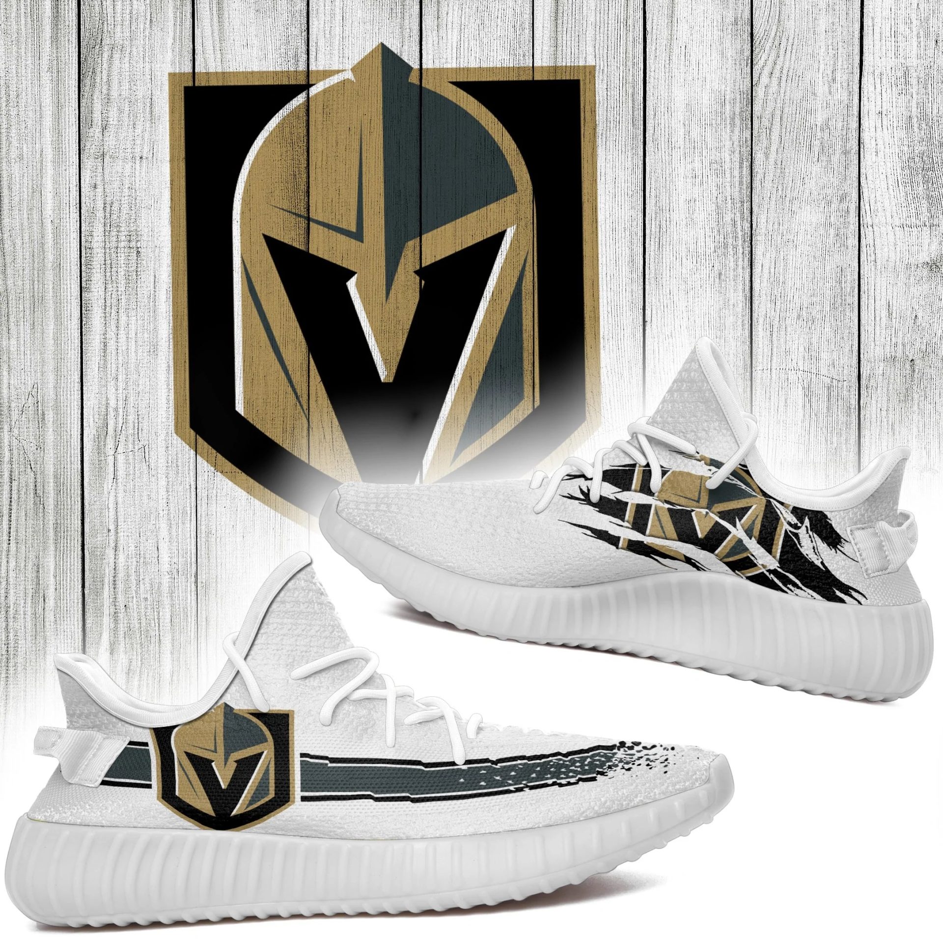 JWFancy Vegas Golden Knights Yeezy Boost Shoes For Men And Women