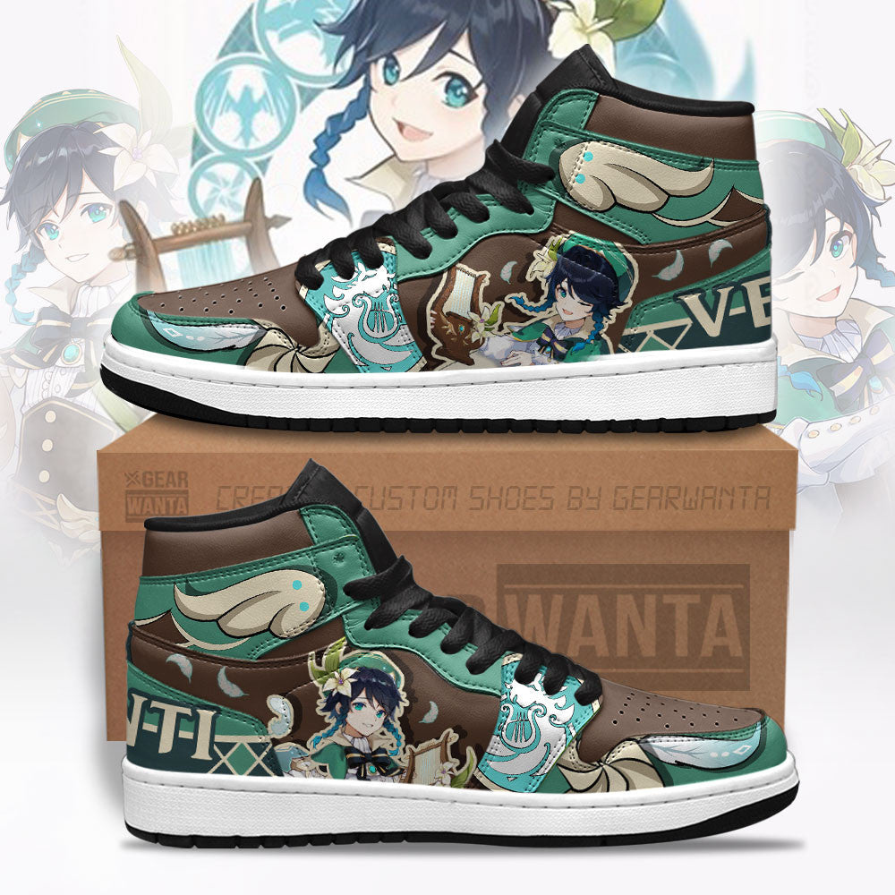 JWFancy Venti Genshin Impact AJ1 High Sneakers Shoes For Men And Women