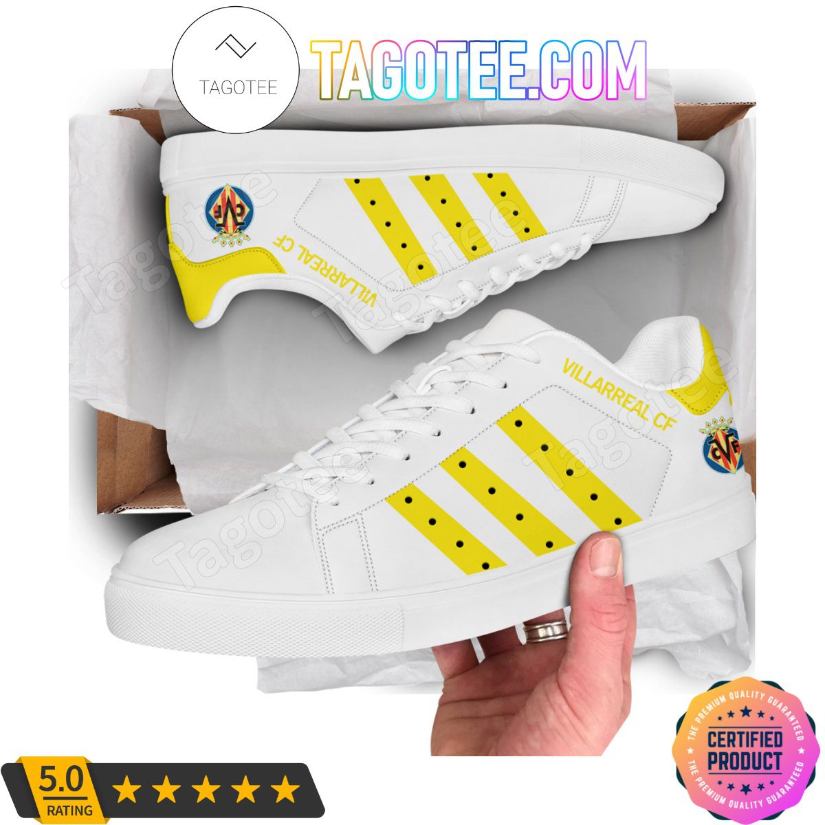 JWFancy Villarreal CF Skate Stan Shoes Sneakes For Men And Women