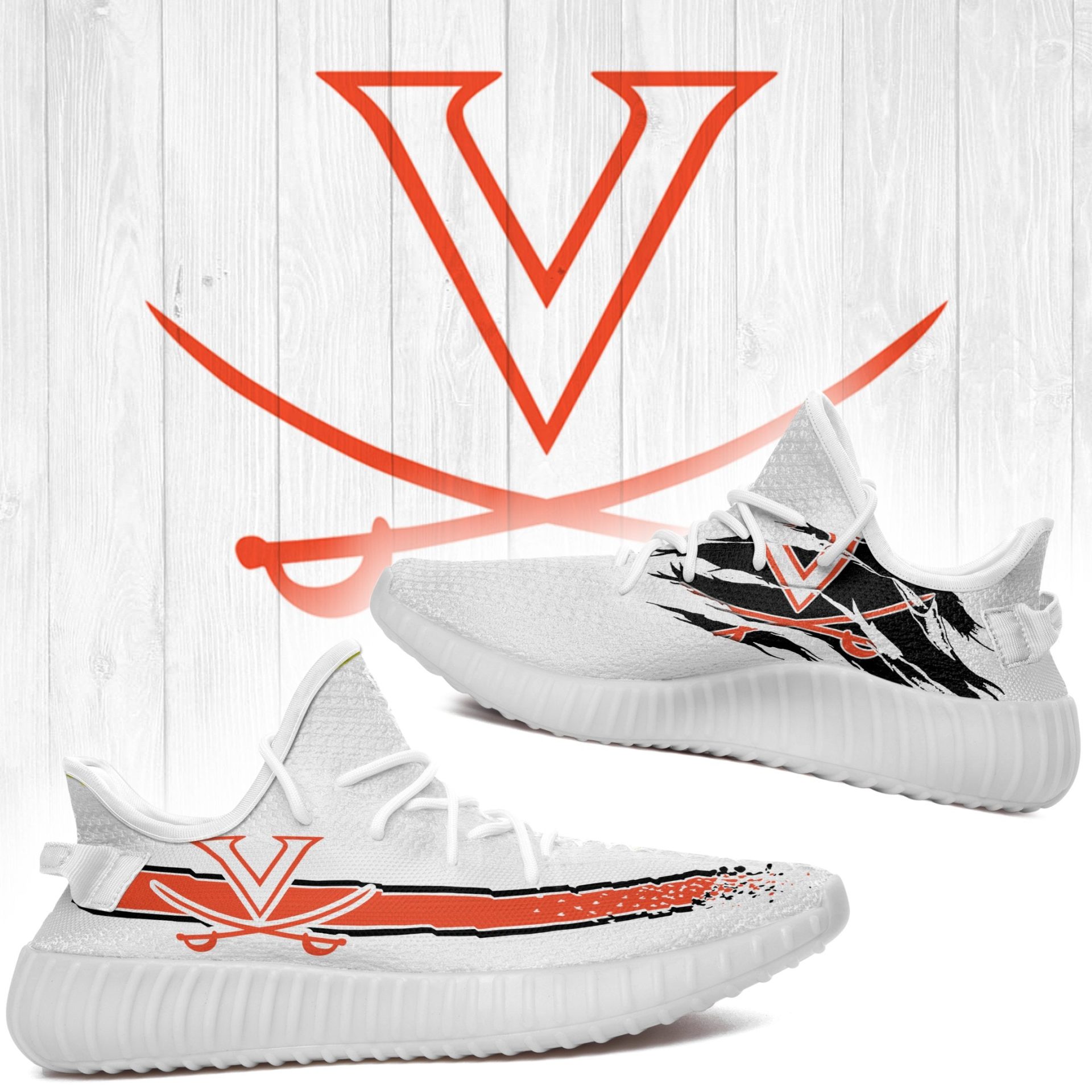 JWFancy Virginia Cavaliers Yeezy Boost Shoes For Men And Women