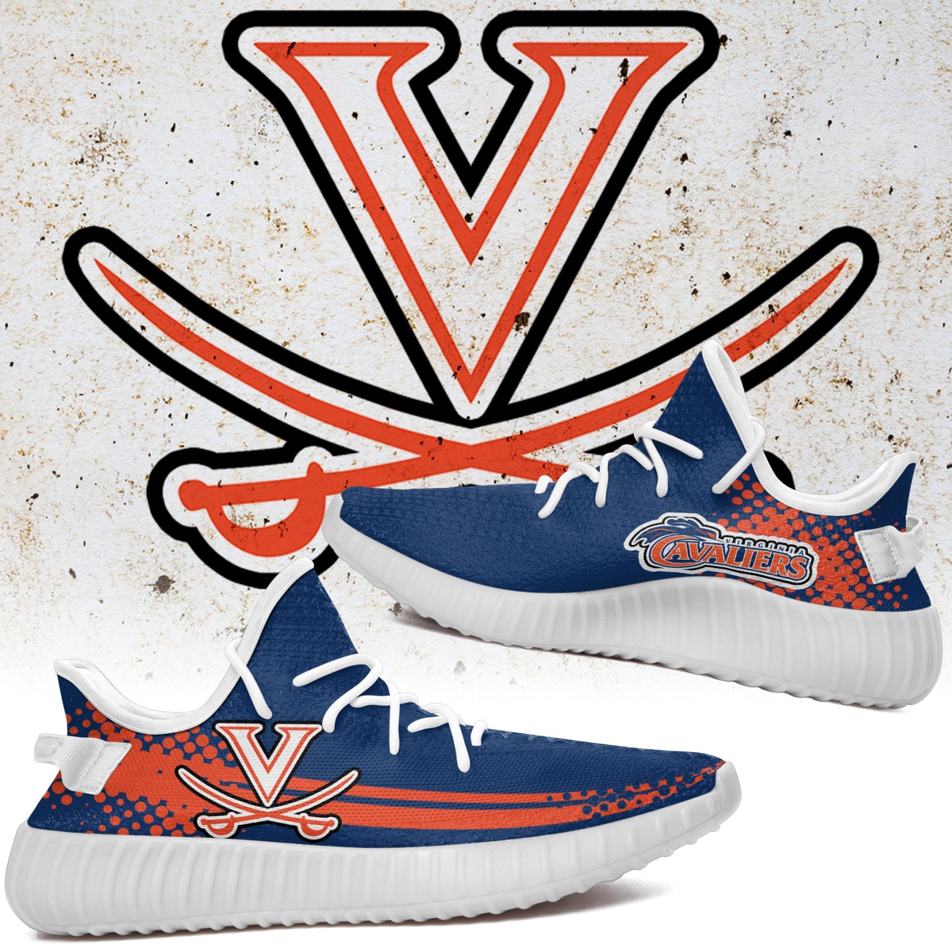 JWFancy Virginia Cavaliers Yeezy Boost Shoes For Men And Women