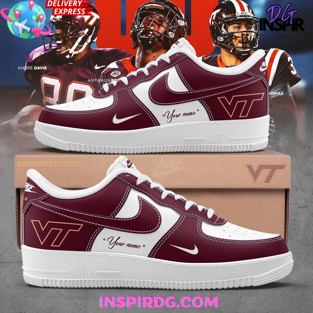 JWFancy Virginia Tech Hokies Air Low-Top Sneakers Shoes For Men And Women