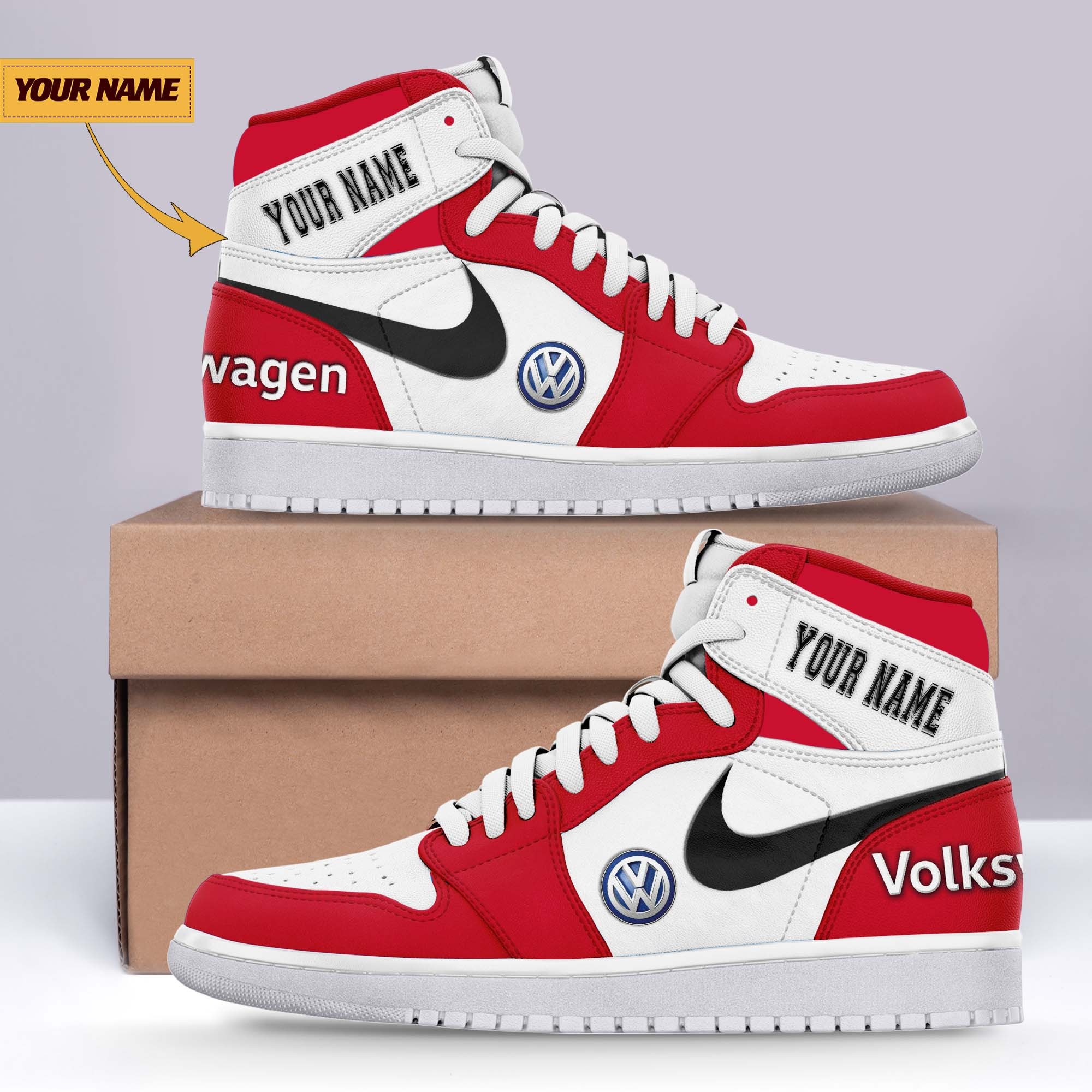 JWFancy Volkswagen AJ1 High Sneakers Shoes For Men And Women