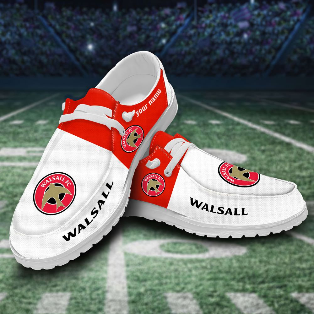 JWFancy Walsall FC Hey Dude Shoes Wally Men's Lace Up Loafers Comfortable For Men And Women