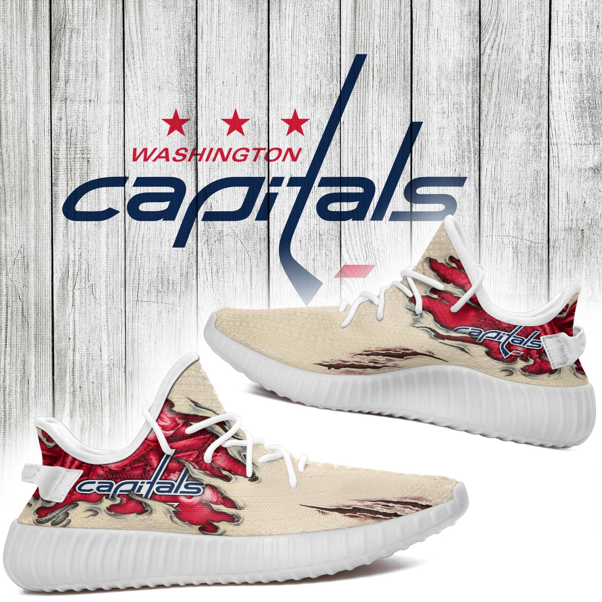 JWFancy Washington Capitals Yeezy Boost Shoes For Men And Women