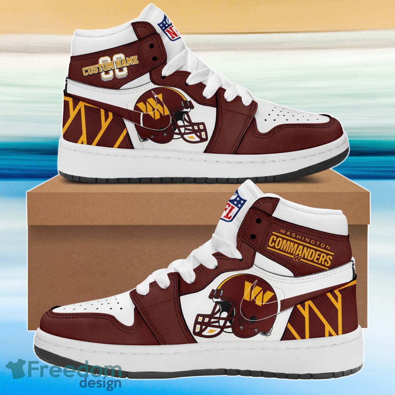 JWFancy Washington Commanders AJ1 High Sneakers Shoes For Men And Women