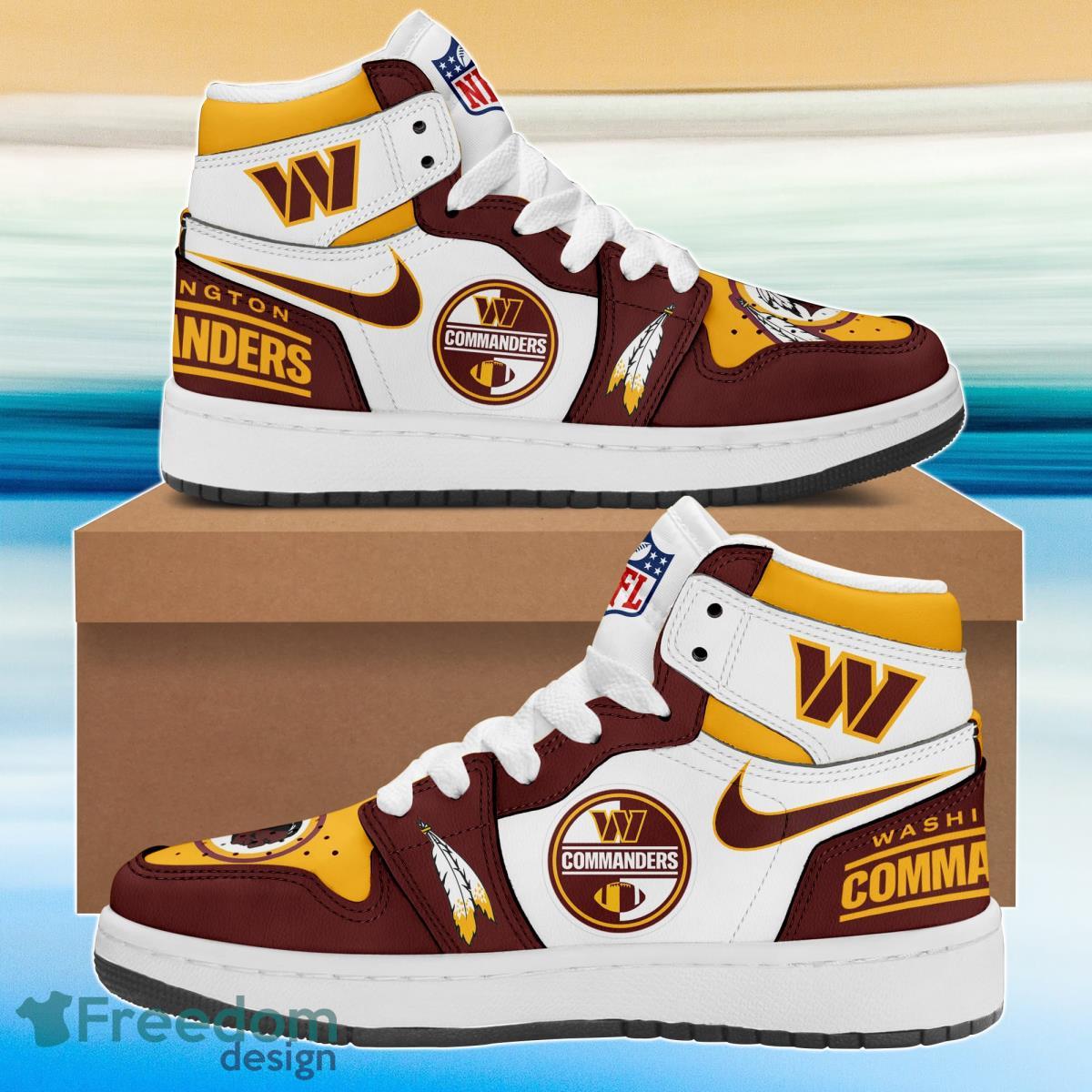 JWFancy Washington Commanders AJ1 High Sneakers Shoes For Men And Women
