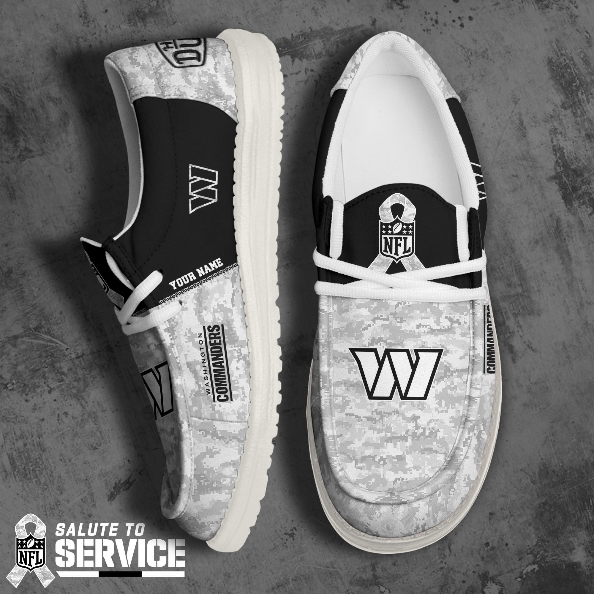 JWFancy Washington Commanders Hey Dude Shoes Wally Men's Lace Up Loafers Comfortable For Men And Women
