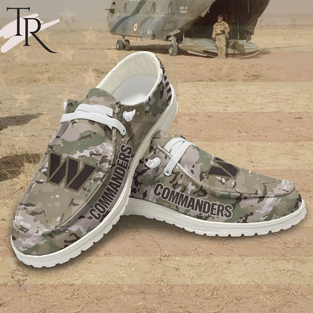 JWFancy Washington Commanders Hey Dude Shoes Wally Men's Lace Up Loafers Comfortable For Men And Women