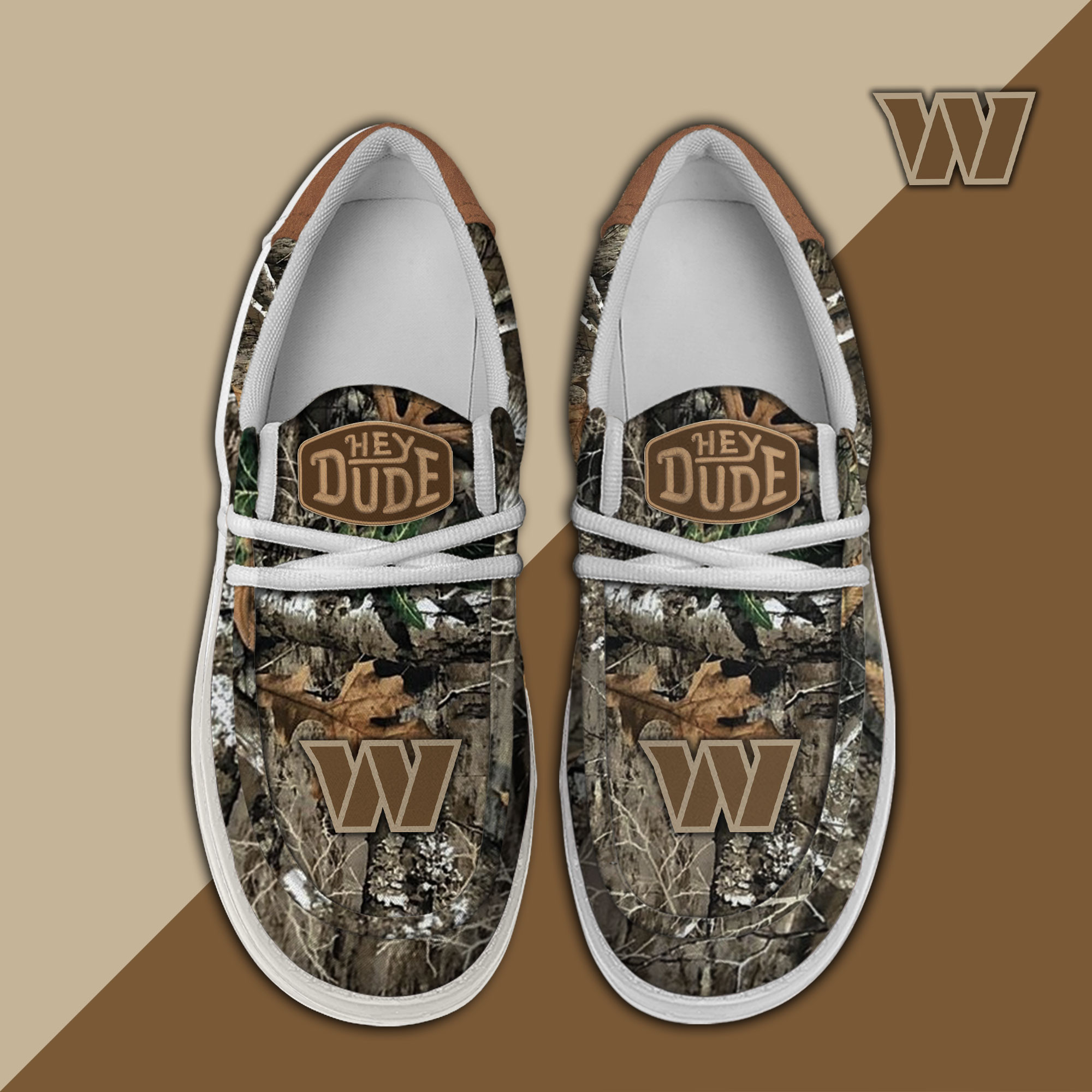 JWFancy Washington Commanders Hey Dude Shoes Wally Men's Lace Up Loafers Comfortable For Men And Women