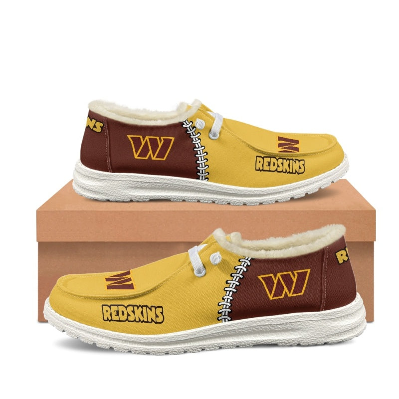 JWFancy Washington Commanders Hey Dude Shoes Wally Men's Lace Up Loafers Comfortable For Men And Women