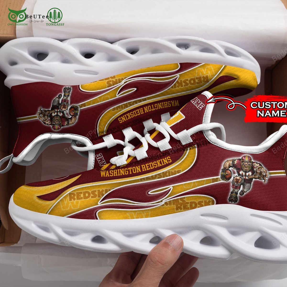 JWFancy Washington Football Team Max Soul Shoes Sneakers For Men And Women