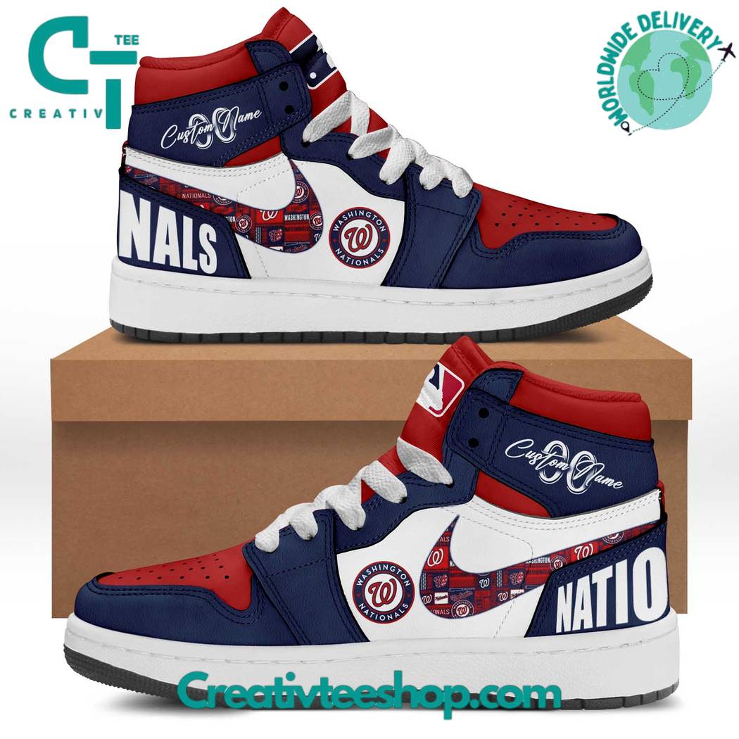 JWFancy Washington Nationals AJ1 High Sneakers Shoes For Men And Women