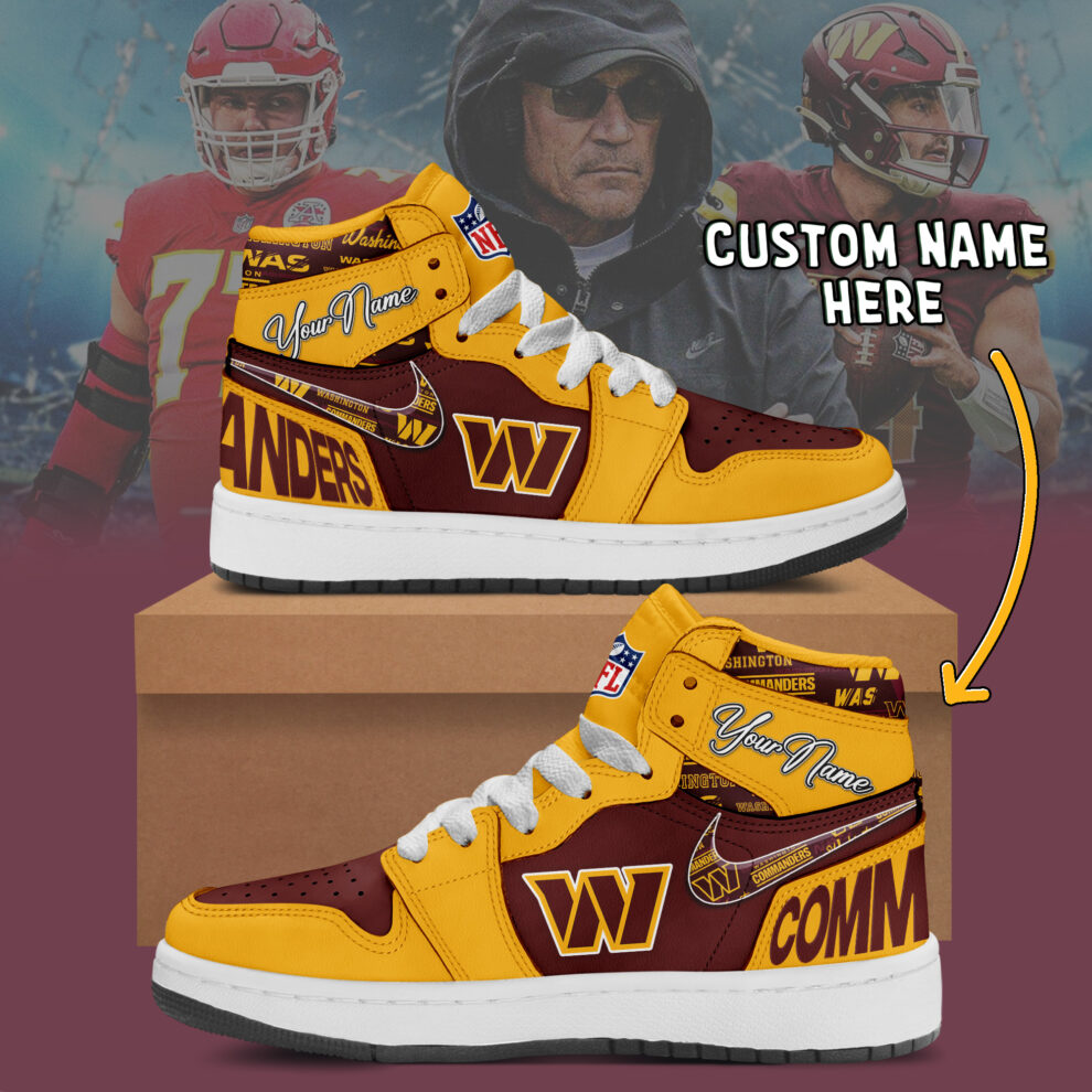 JWFancy Washington Redskins AJ1 High Sneakers Shoes For Men And Women