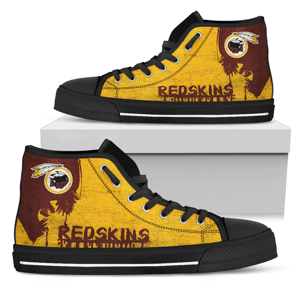 JWFancy Washington Redskins High Top Canvas Sneakers Shoes For Men And Women