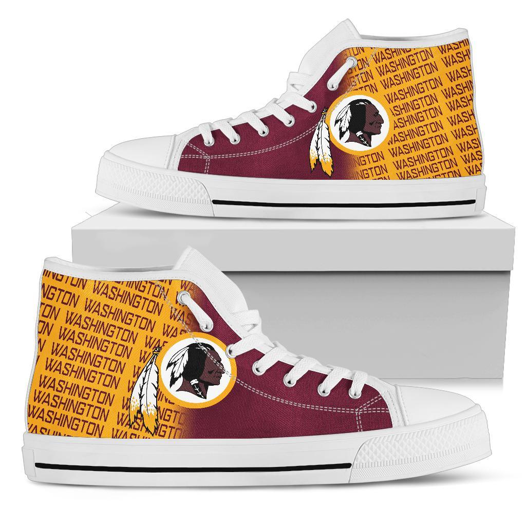 JWFancy Washington Redskins High Top Canvas Sneakers Shoes For Men And Women