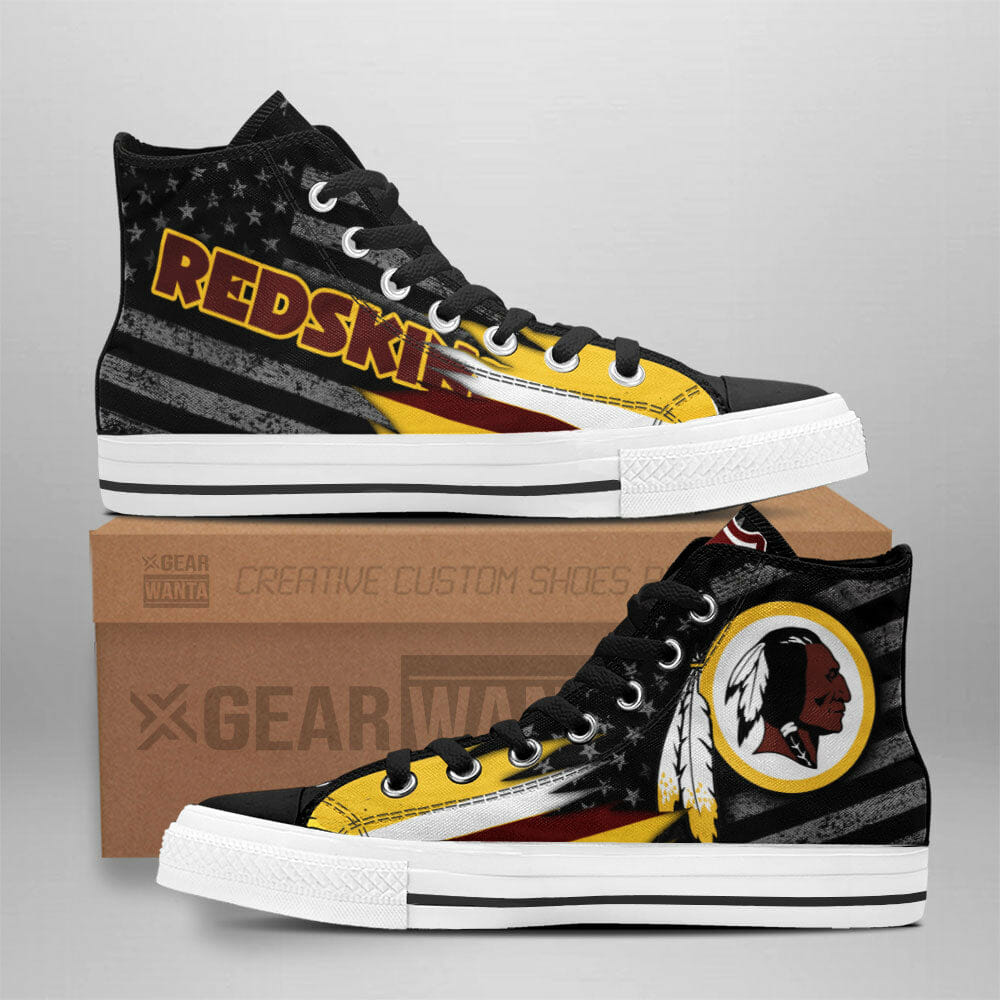 JWFancy Washington Redskins High Top Canvas Sneakers Shoes For Men And Women