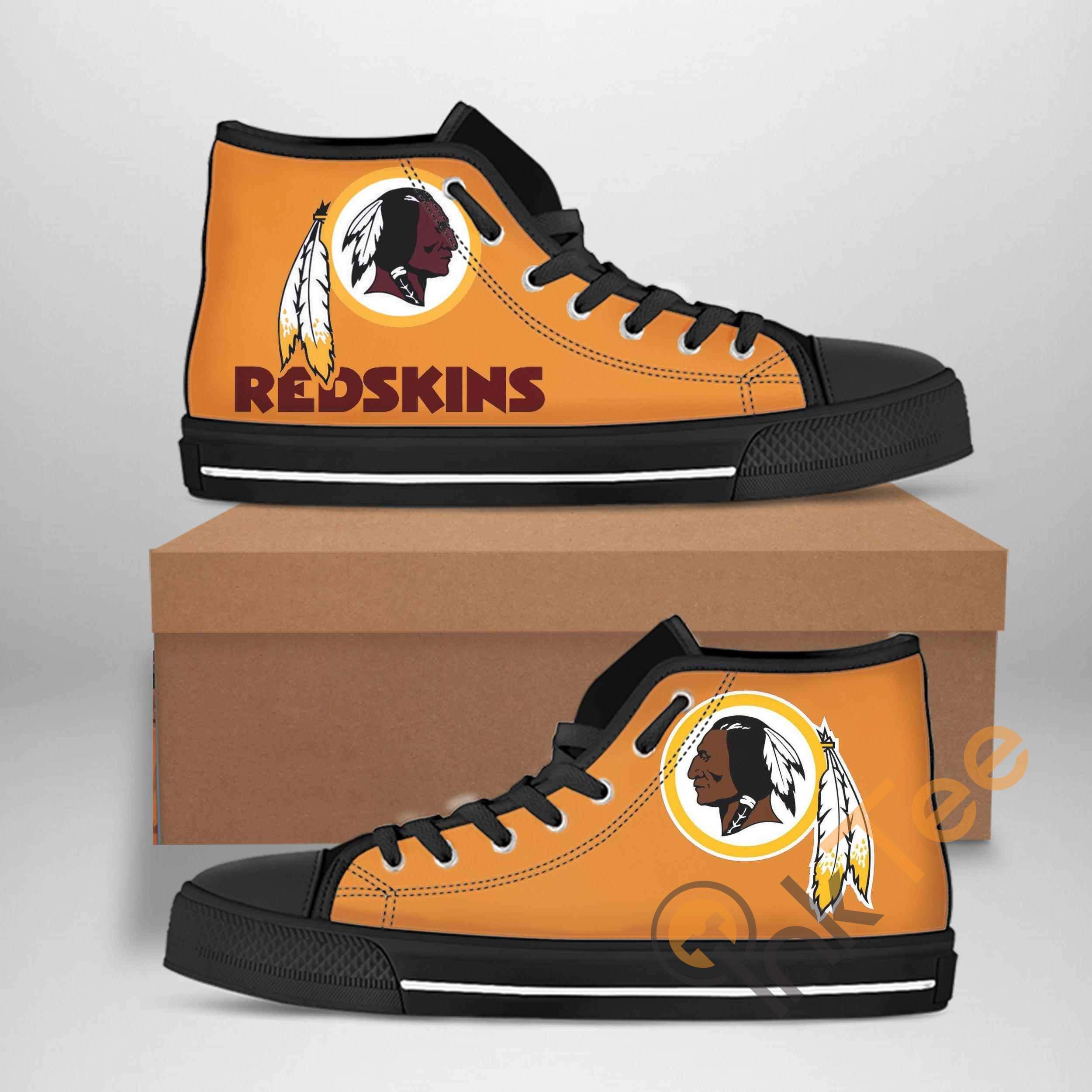 JWFancy Washington Redskins High Top Canvas Sneakers Shoes For Men And Women