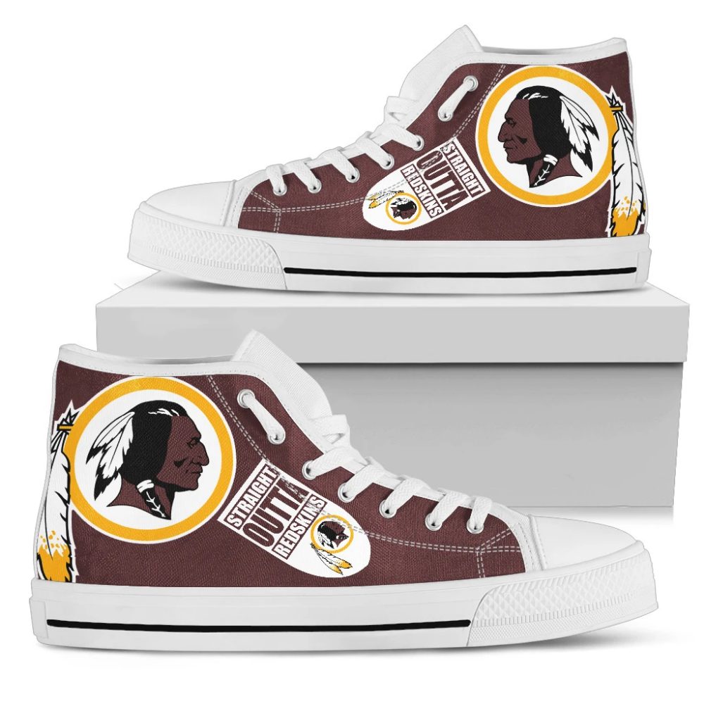 JWFancy Washington Redskins High Top Canvas Sneakers Shoes For Men And Women