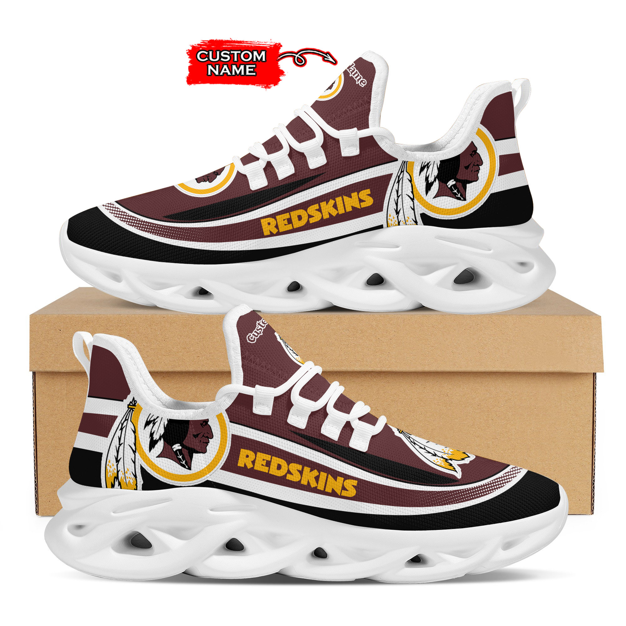 JWFancy Washington Redskins Max Soul Shoes Sneakers For Men And Women