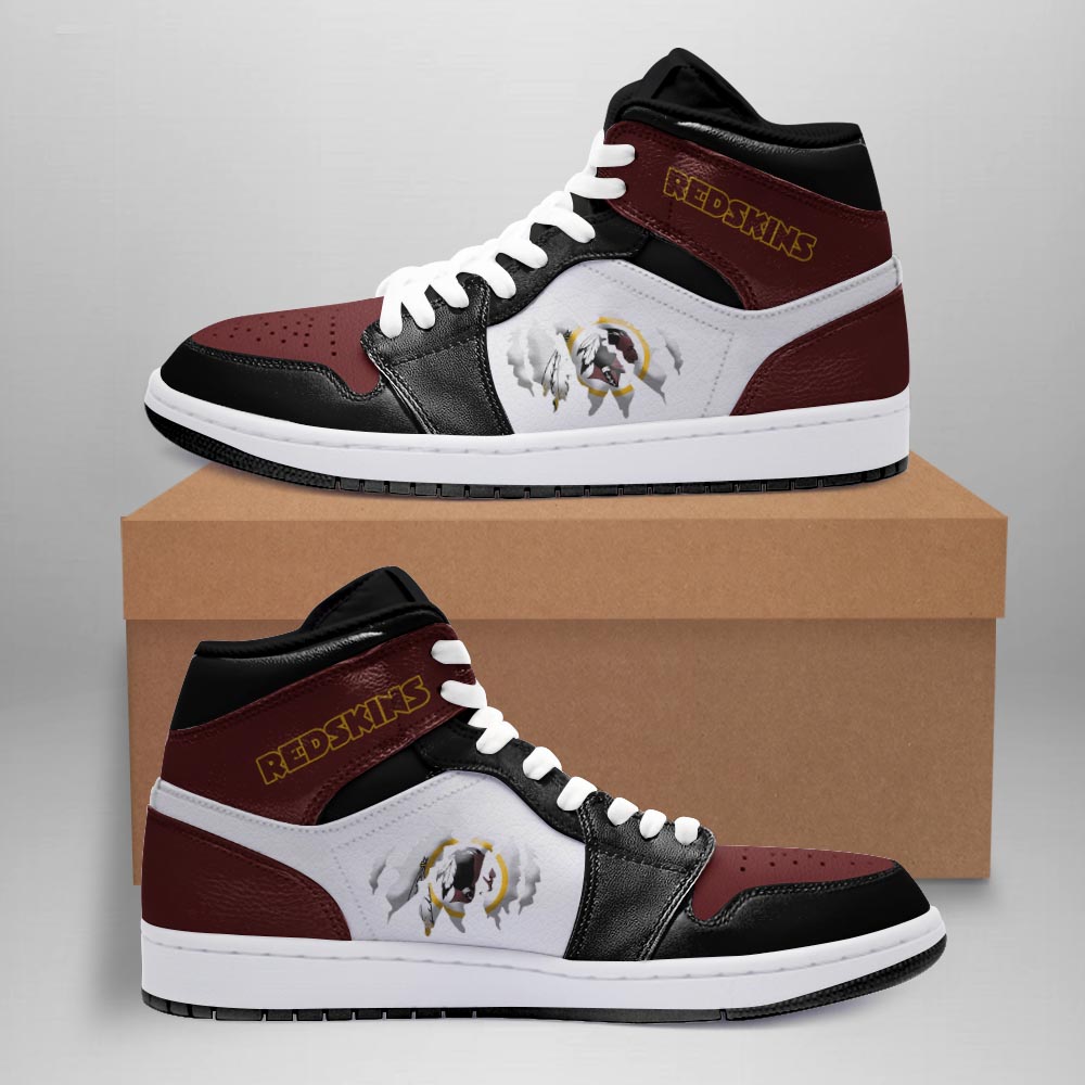 JWFancy Washington Redskins NFL AJ1 High Sneakers Shoes For Men And Women