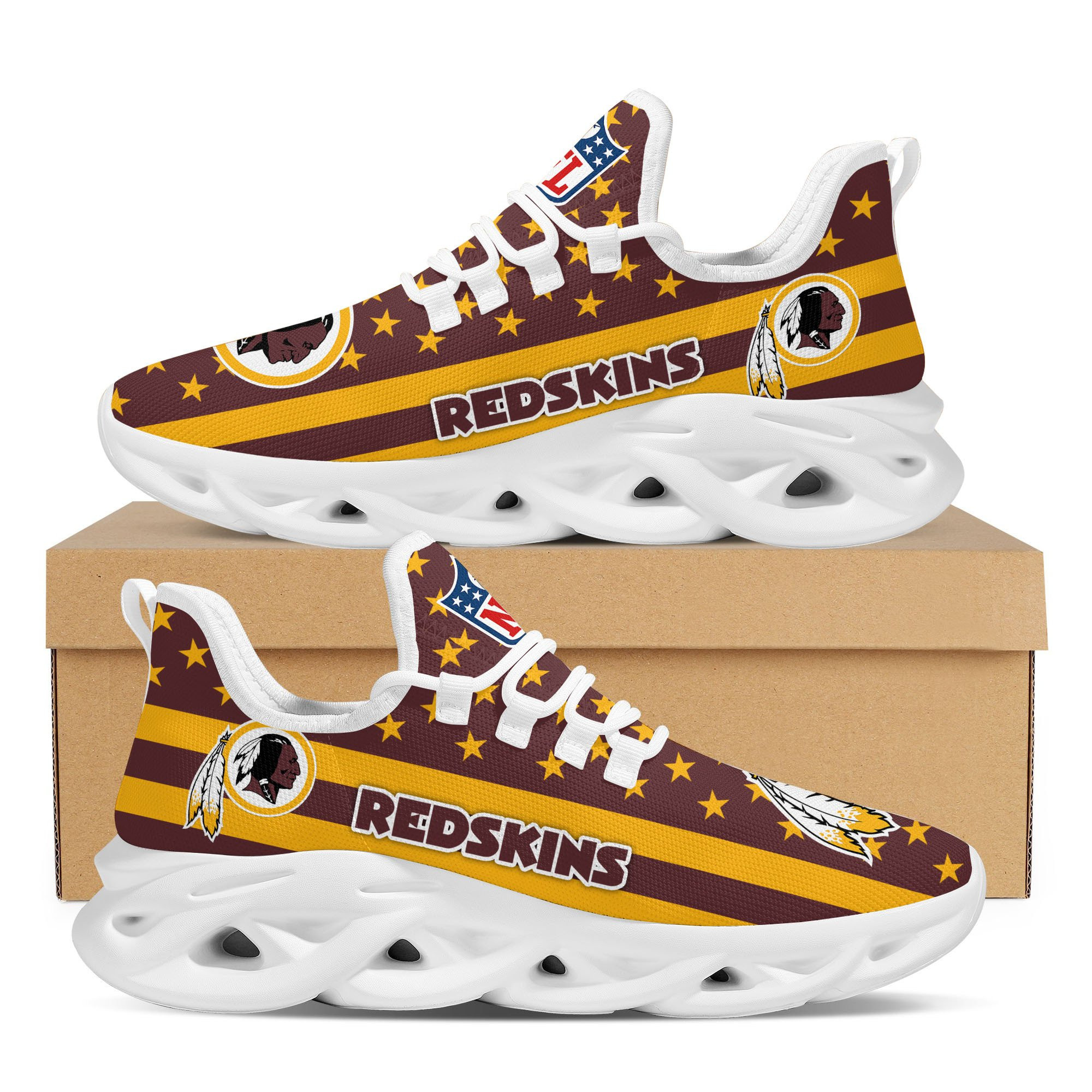 JWFancy Washington Redskins NFL Max Soul Shoes Sneakers For Men And Women