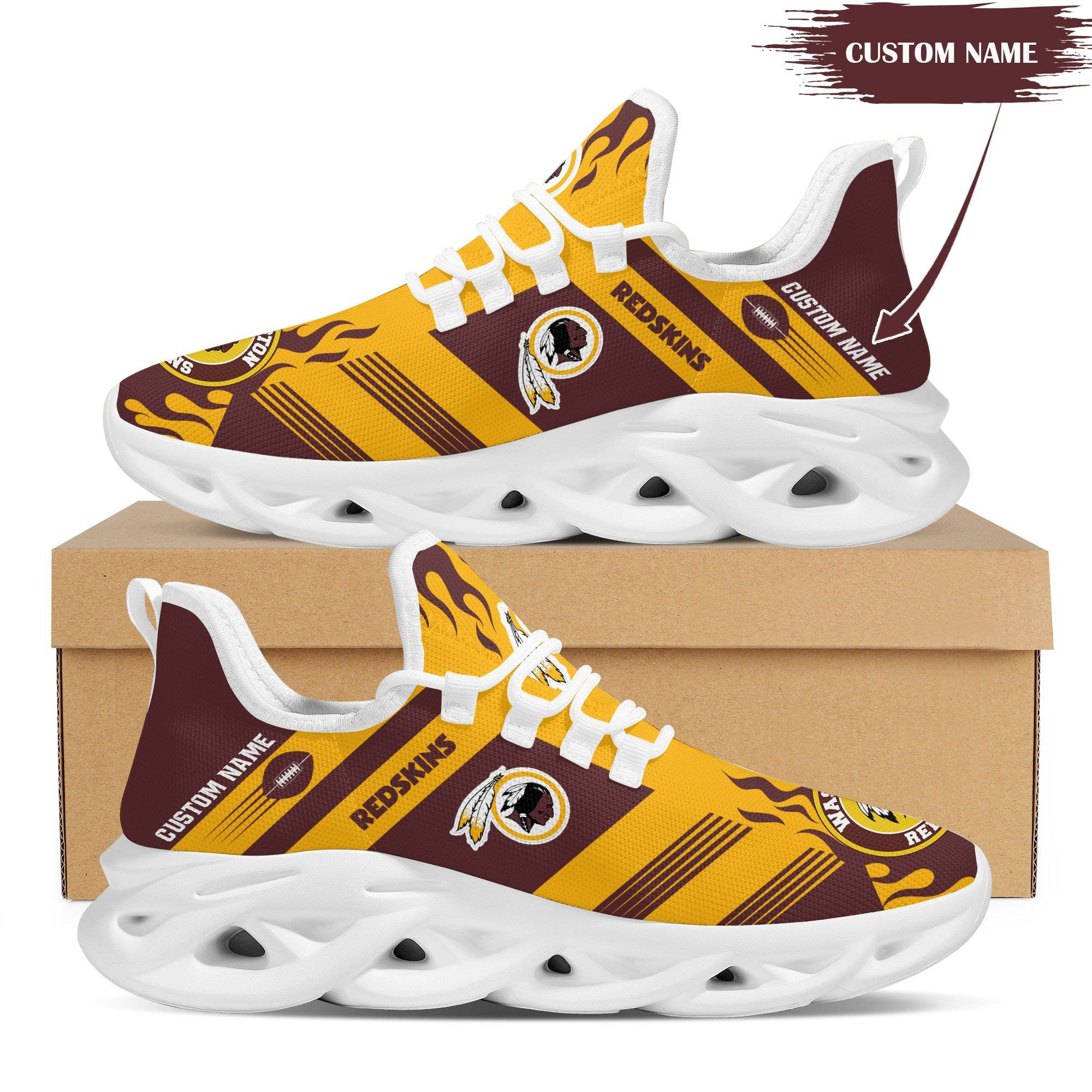 JWFancy Washington Redskins NFL Max Soul Shoes Sneakers For Men And Women