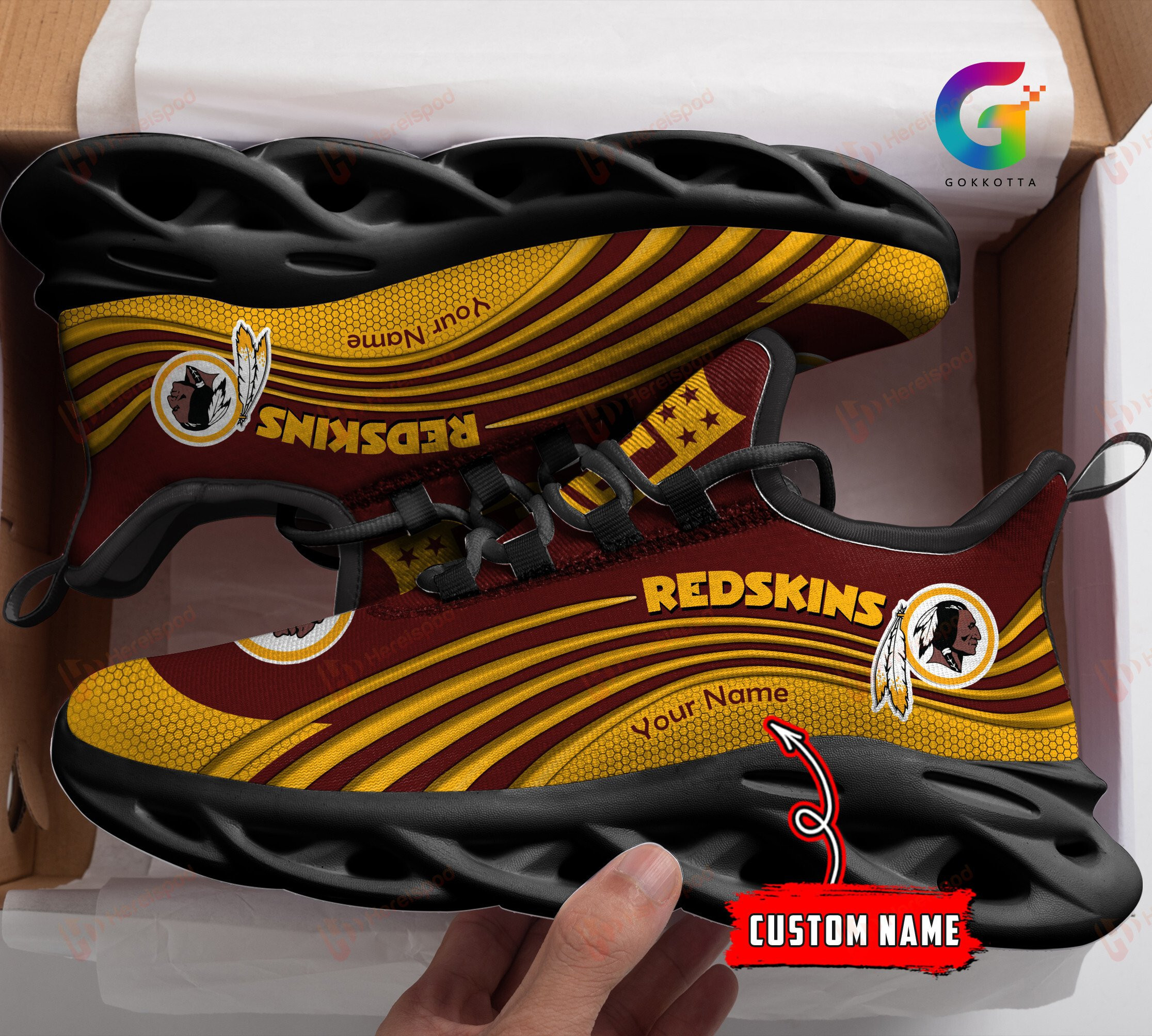 JWFancy Washington Redskins NFL Max Soul Shoes Sneakers For Men And Women