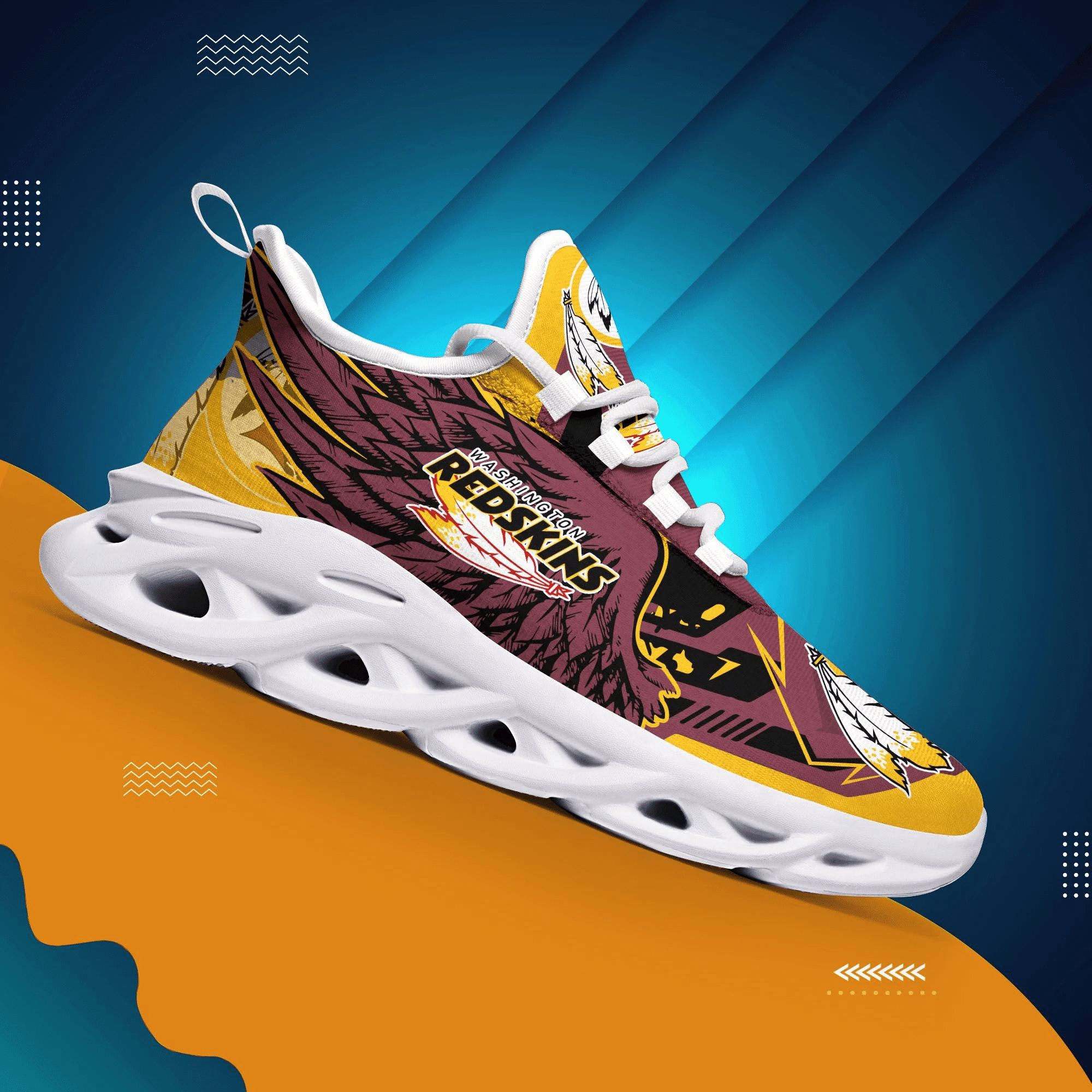 JWFancy Washington Redskins NFL Max Soul Shoes Sneakers For Men And Women