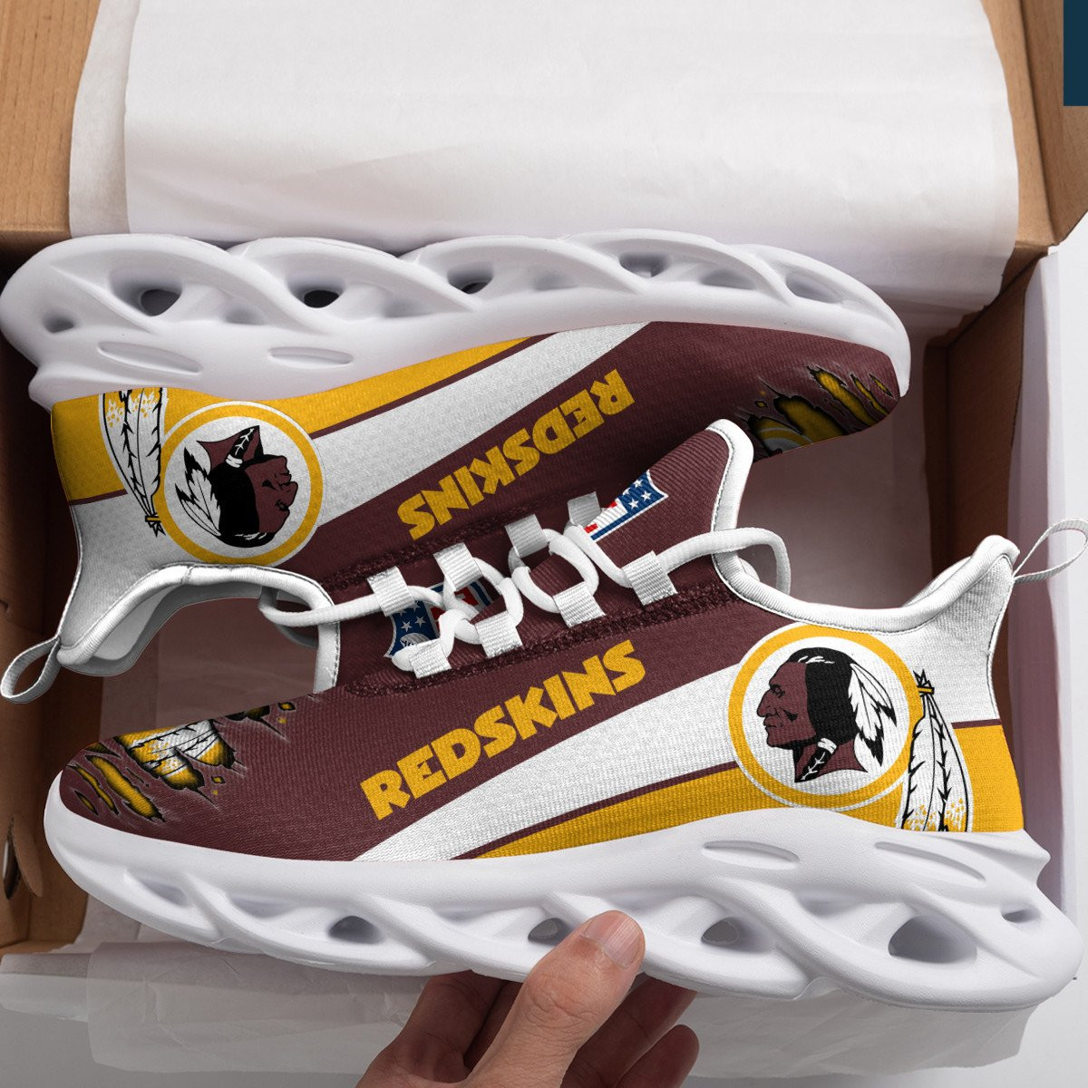 JWFancy Washington Redskins NFL Max Soul Shoes Sneakers For Men And Women