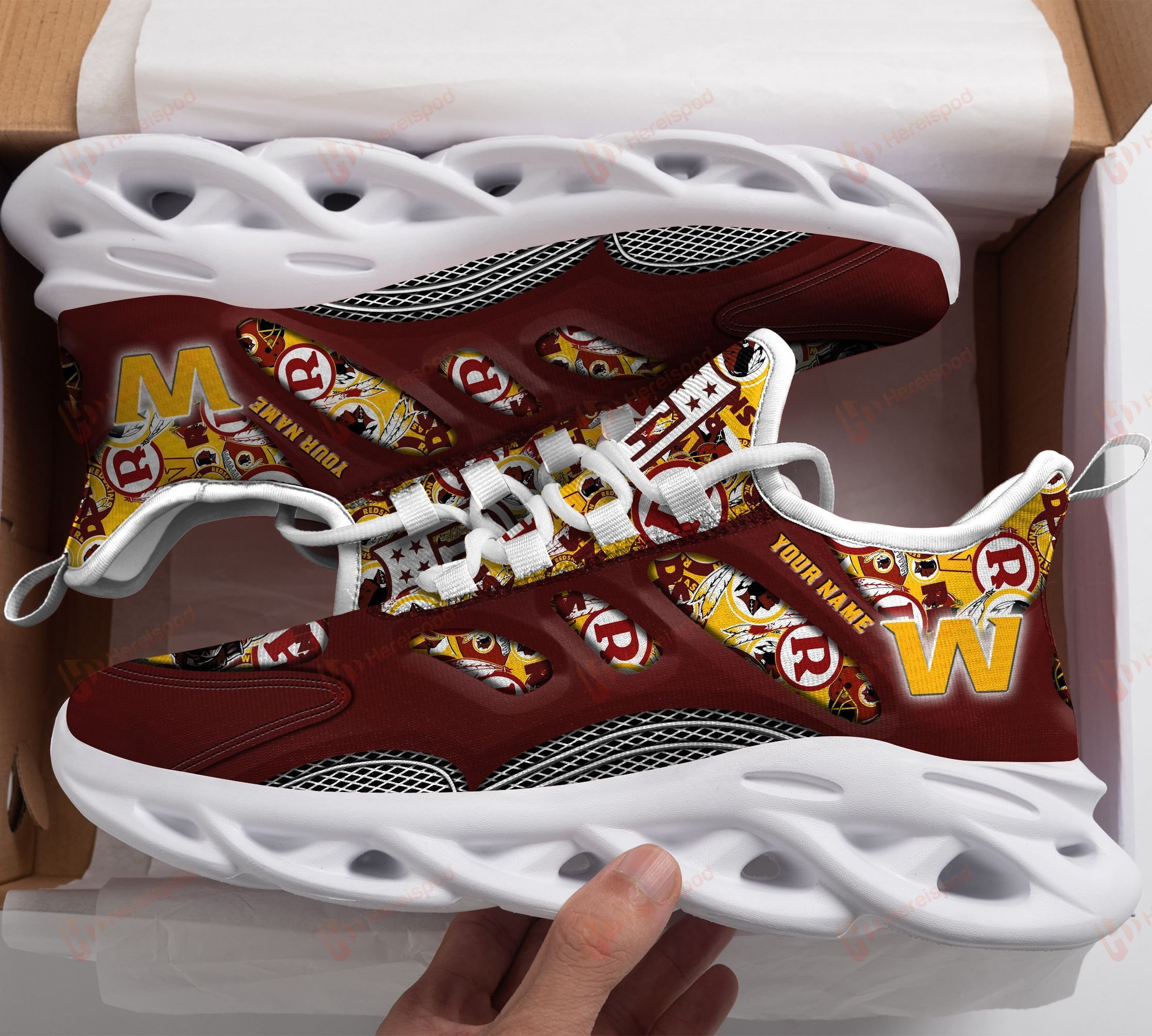 JWFancy Washington Redskins NFL Max Soul Shoes Sneakers For Men And Women