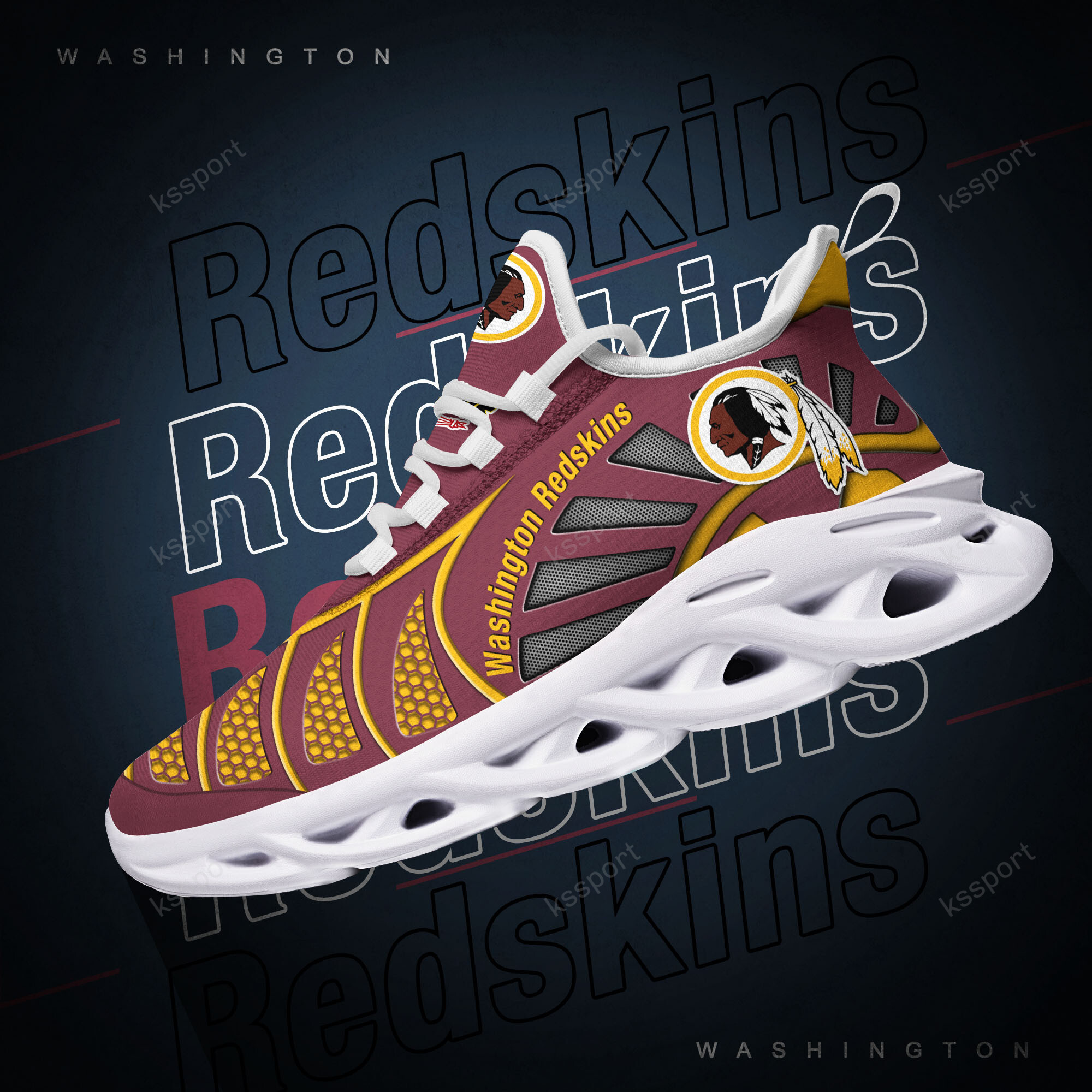 JWFancy Washington Redskins NFL Max Soul Shoes Sneakers For Men And Women