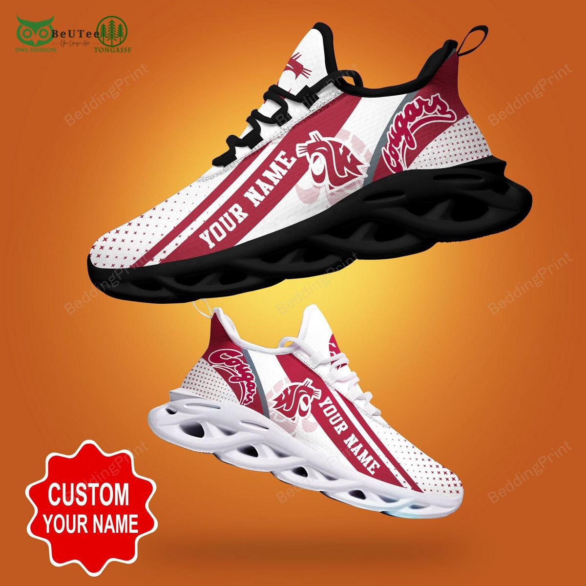 JWFancy Washington State Cougars Max Soul Shoes Sneakers For Men And Women
