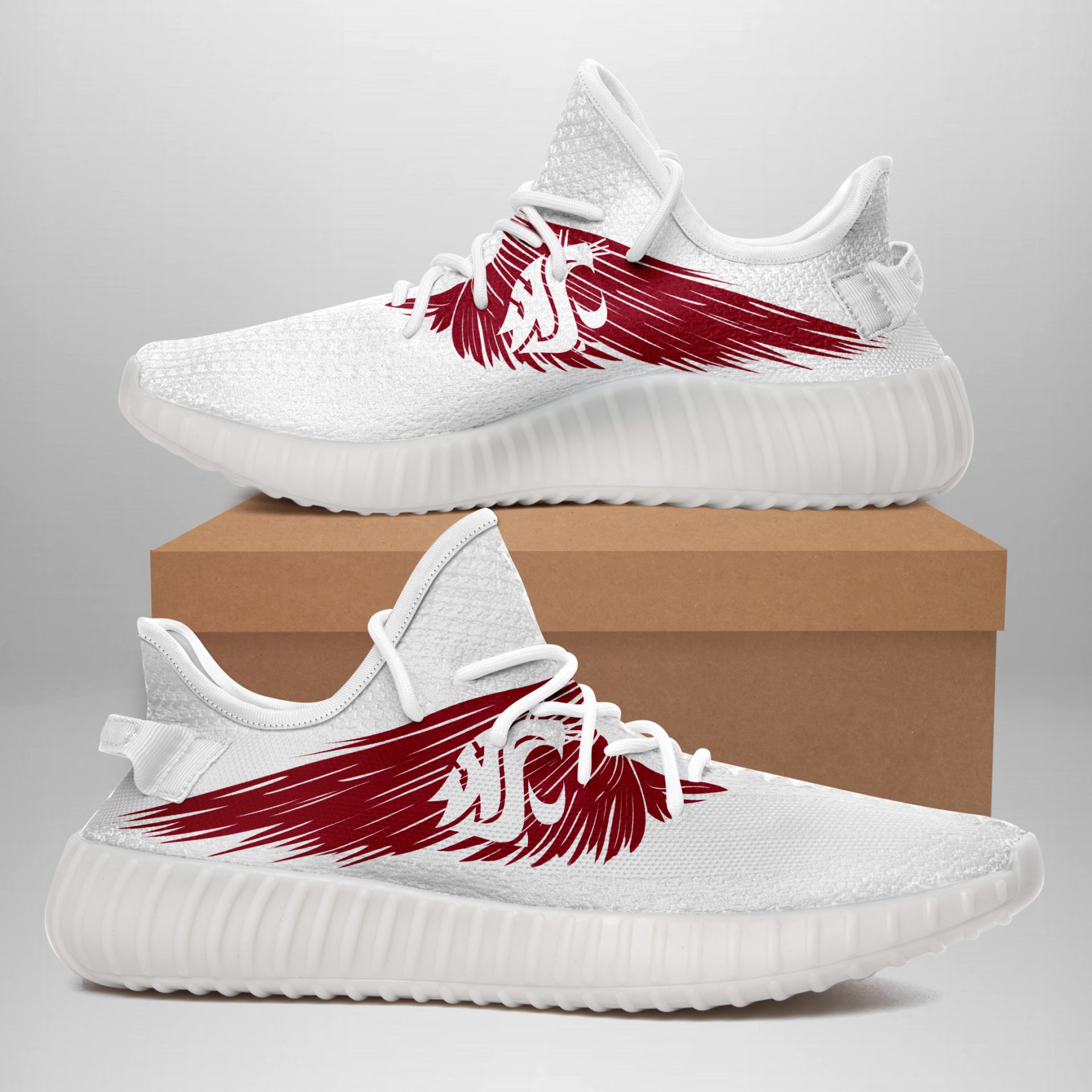 JWFancy Washington State Cougars Yeezy Boost Shoes For Men And Women