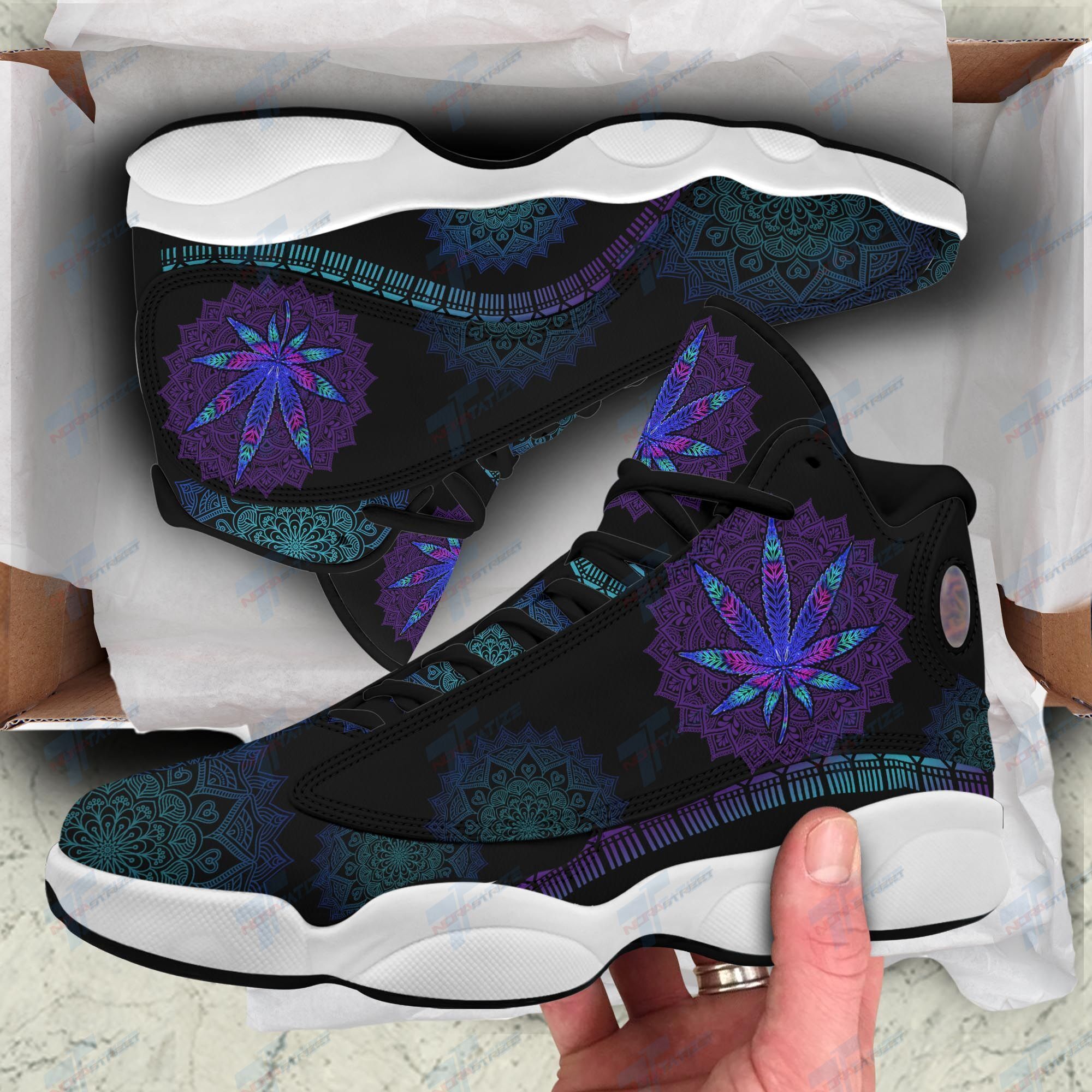 JWFancy Weed AJ13 Sneakers Shoes For Men And Women