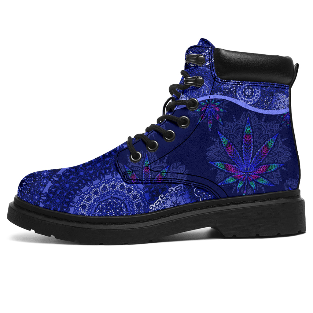 JWFancy Weed Mandala - Weed Boots Shoes For Men And Women