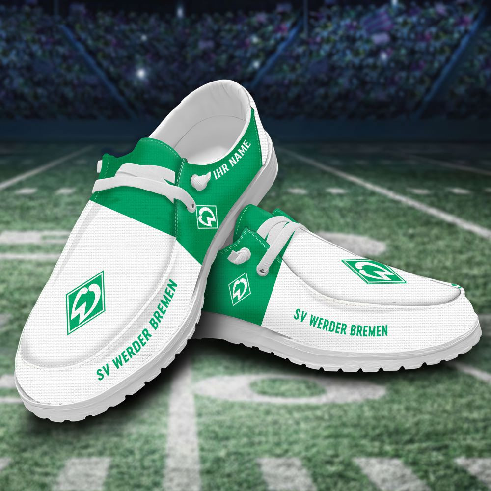 JWFancy Werder Bremen Hey Dude Shoes Wally Men's Lace Up Loafers Comfortable For Men And Women