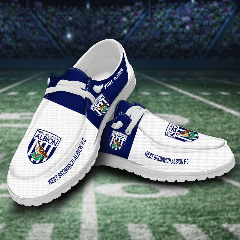 JWFancy West Bromwich Albion F.C Hey Dude Shoes Wally Men's Lace Up Loafers Comfortable For Men And Women